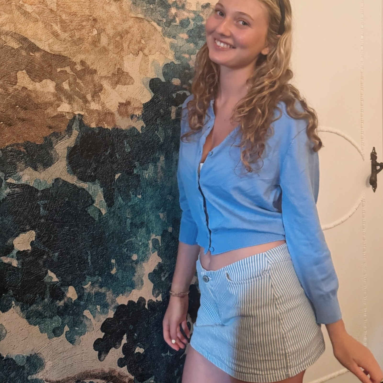 8apart Women Ronnie Cardigan Womens Casual Tops 8apart Light Blue Juniors/Women S