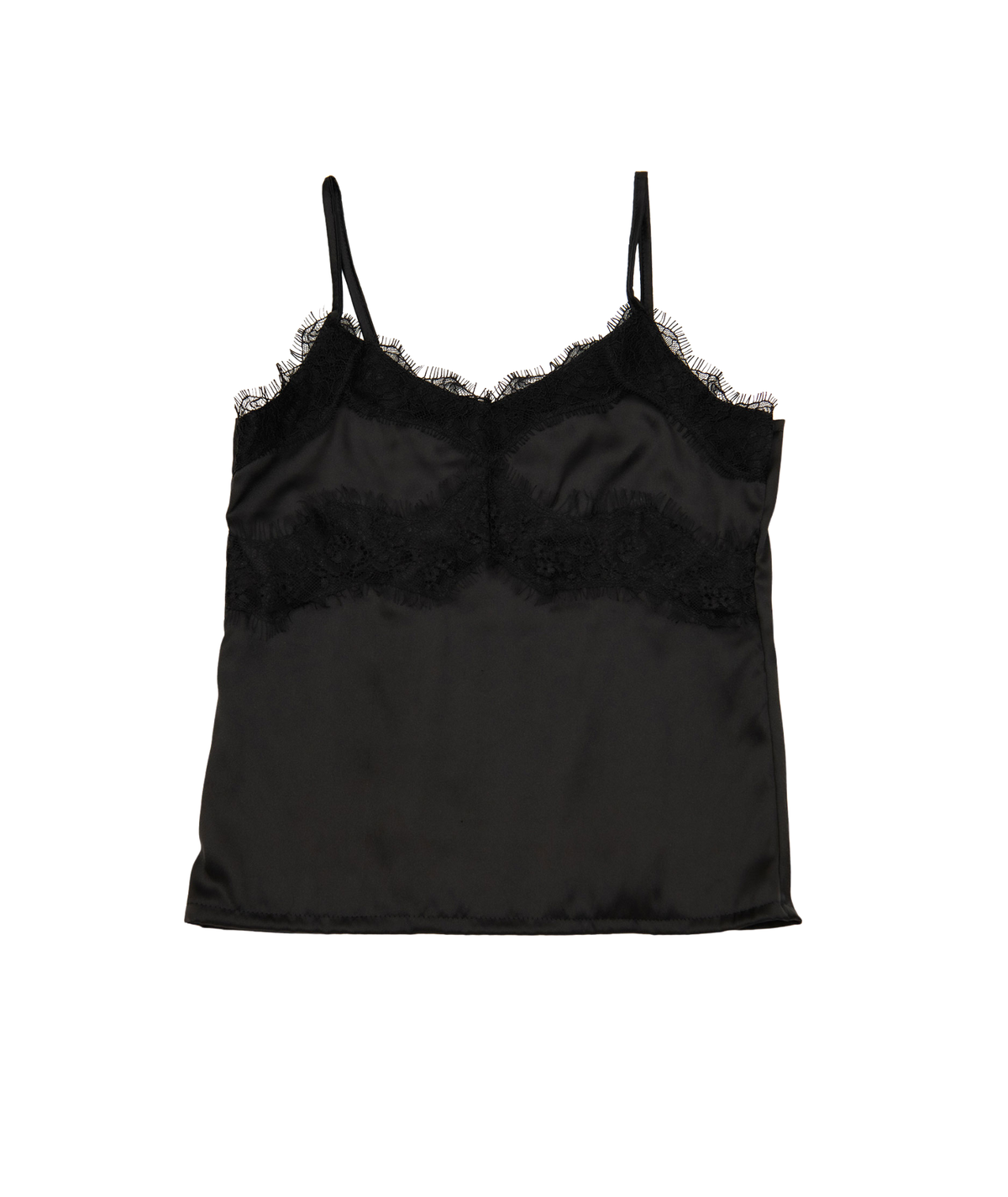 FBZ Girls Drake Sateen Lace Cami Girls Casual Tops FBZ Flowers By Zoe Black Y/S (7/8)