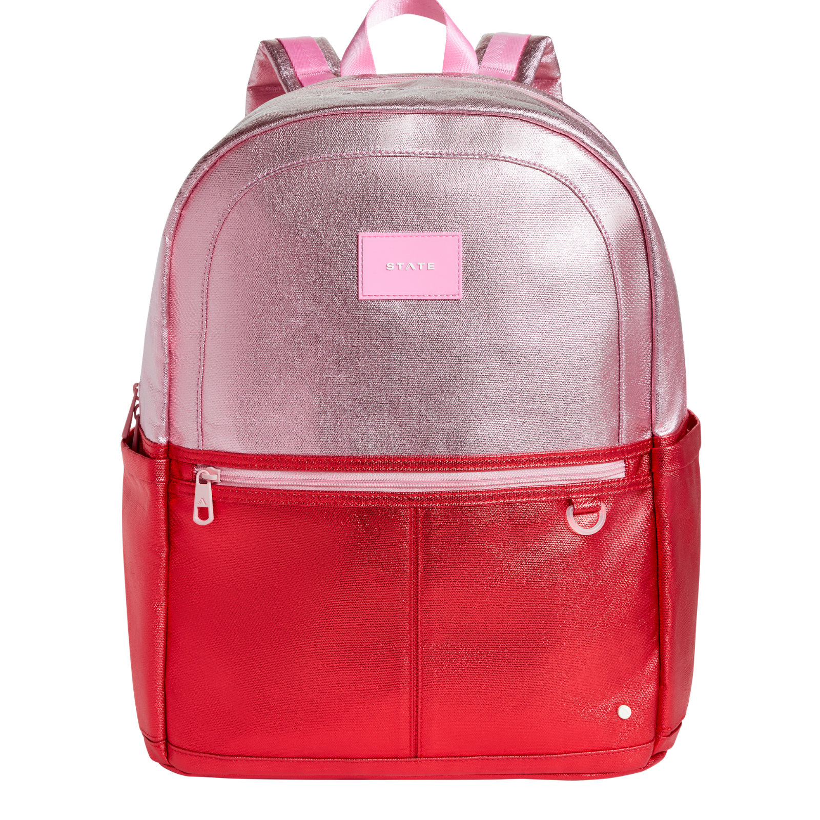 State Bags Kane Kids Double Pocket Large Backpack Pink/Red Colorblock Heart Accessories State bags Multi
