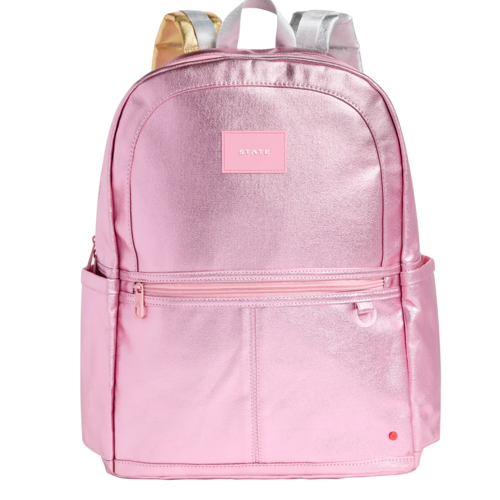 State Bags Kane Kids Double Pocket Large Backpack Pink/Silver Accessories State bags Pink