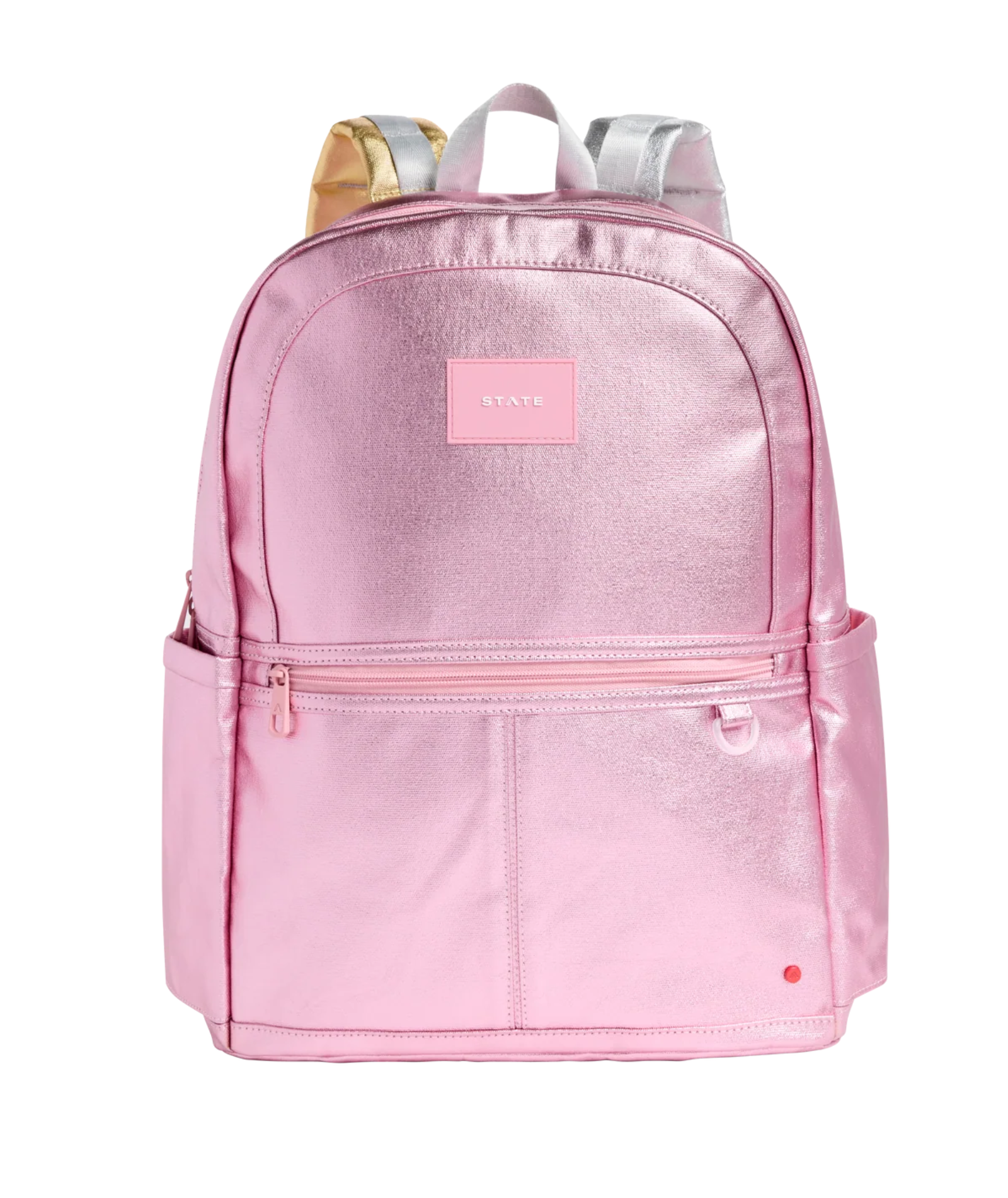 State Bags Kane Kids Double Pocket Large Backpack Pink/Silver Accessories State bags Pink