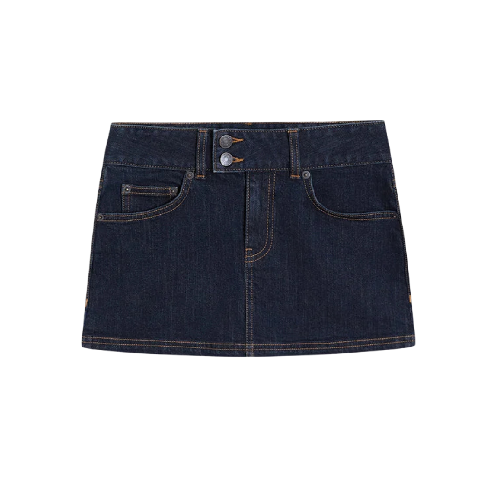 Motel Rocks Juniors Denim Mini Skirt Indigo