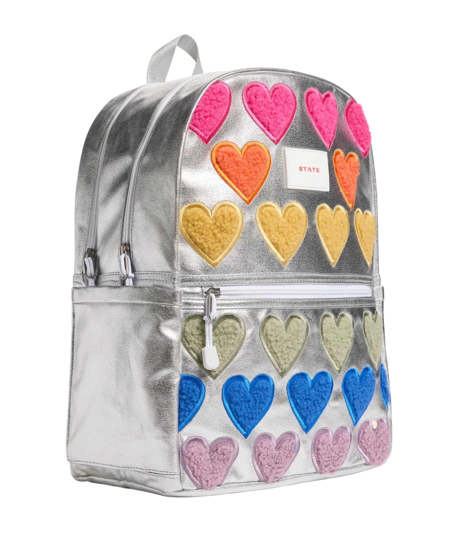 State Bags Kane Double Pocket Backpack Fuzzy Hearts Accessories State bags