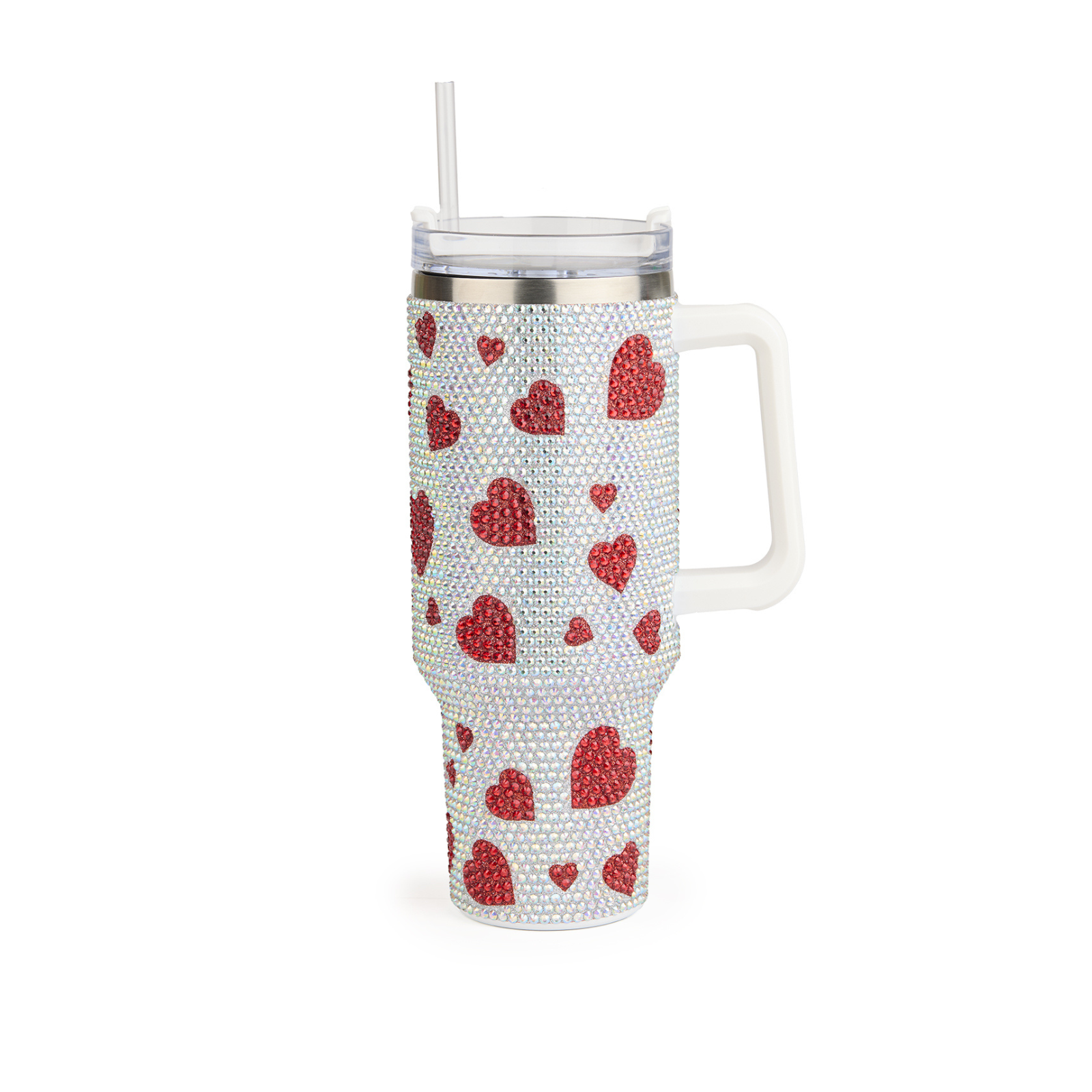 Large Bling Bling Tumbler Hearts Accessories Frankie's Exclusives Red
