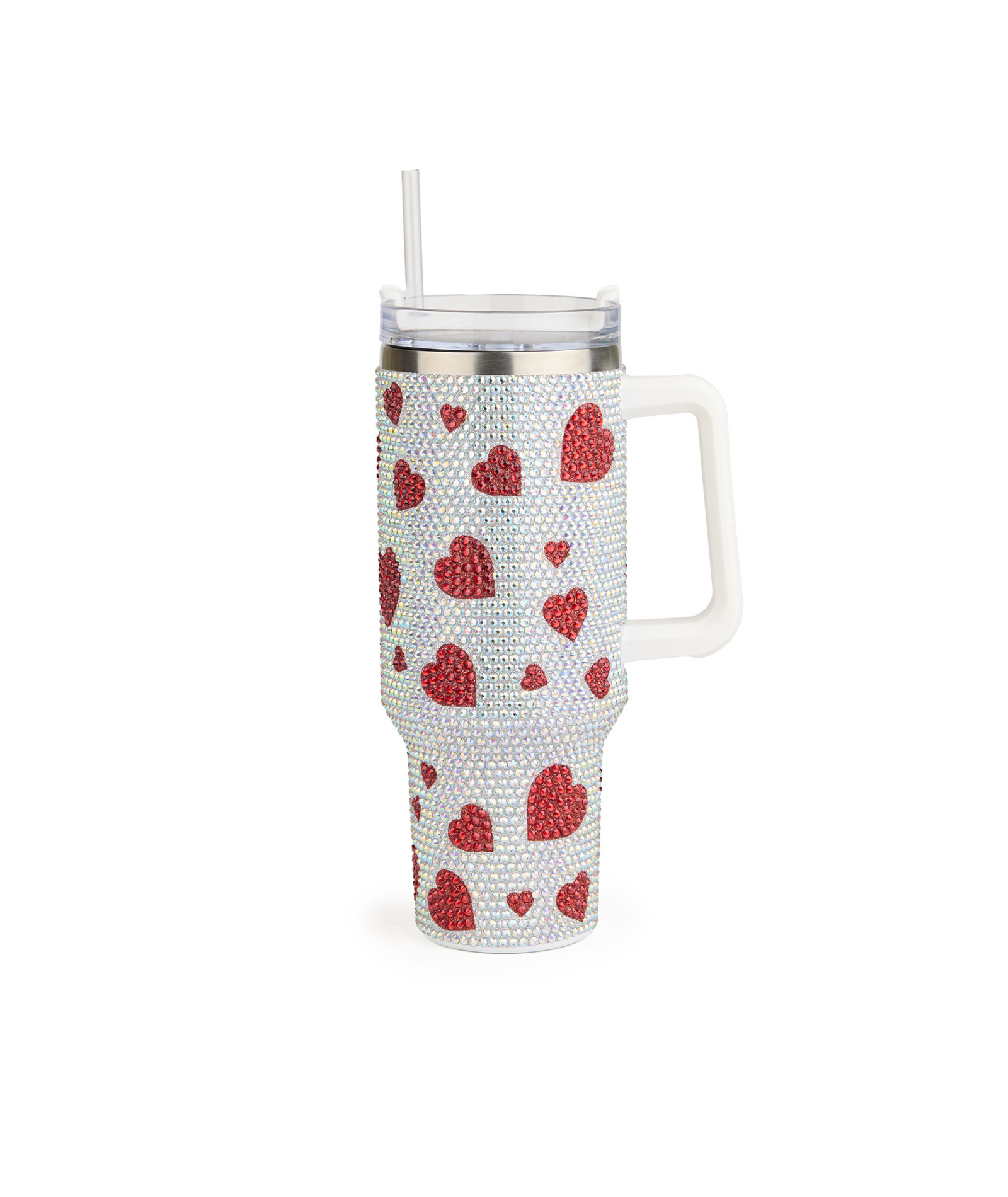 Large Bling Bling Tumbler Hearts Accessories Frankie's Exclusives Red