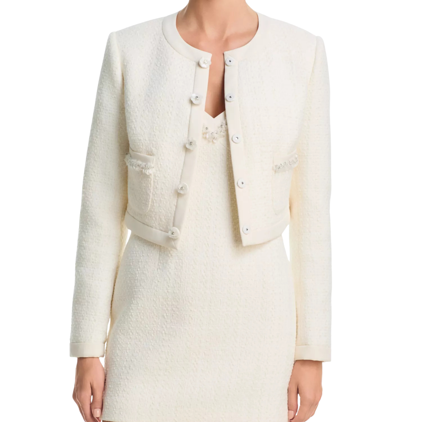 Love Shack Fancy Women Alphie Jacket Ivory Mist