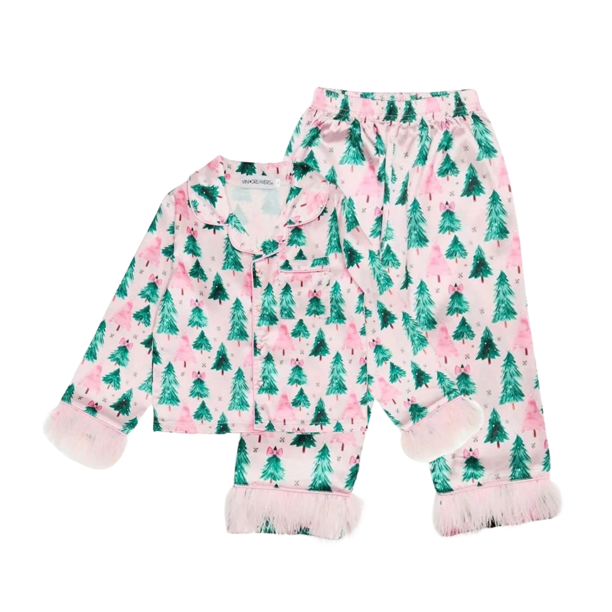 Mini Dreamers Girls Christmas Trees Feather Silky Set