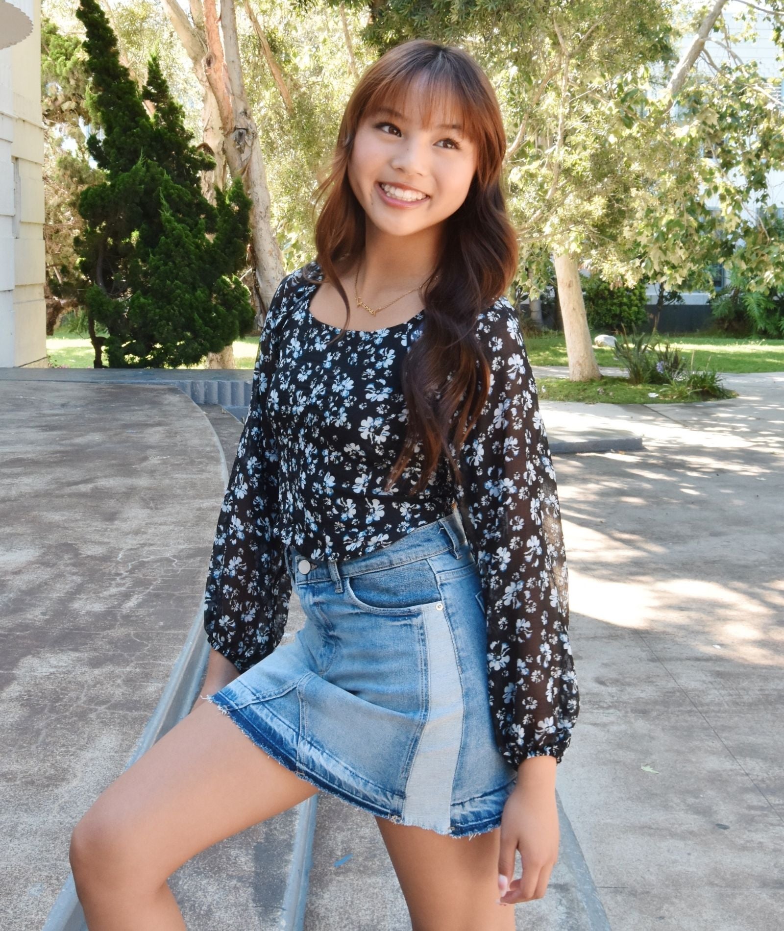 FBZ Girls Floral Chiffon Corset Top Girls Special Tops FBZ Flowers By Zoe