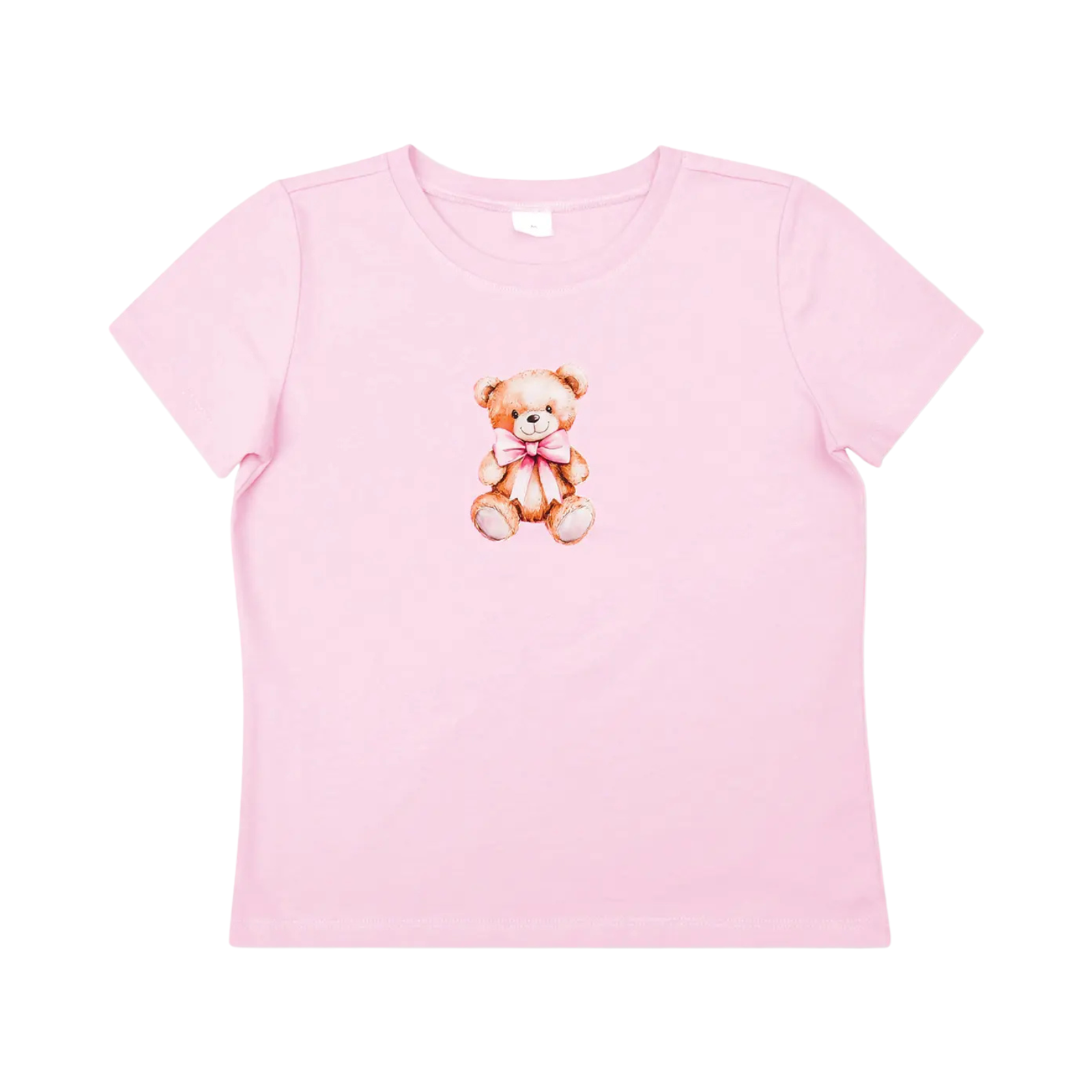 Bella Beary Cute Boxy Tee Girls Casual Tops iScream Pink Y/S (7/8)