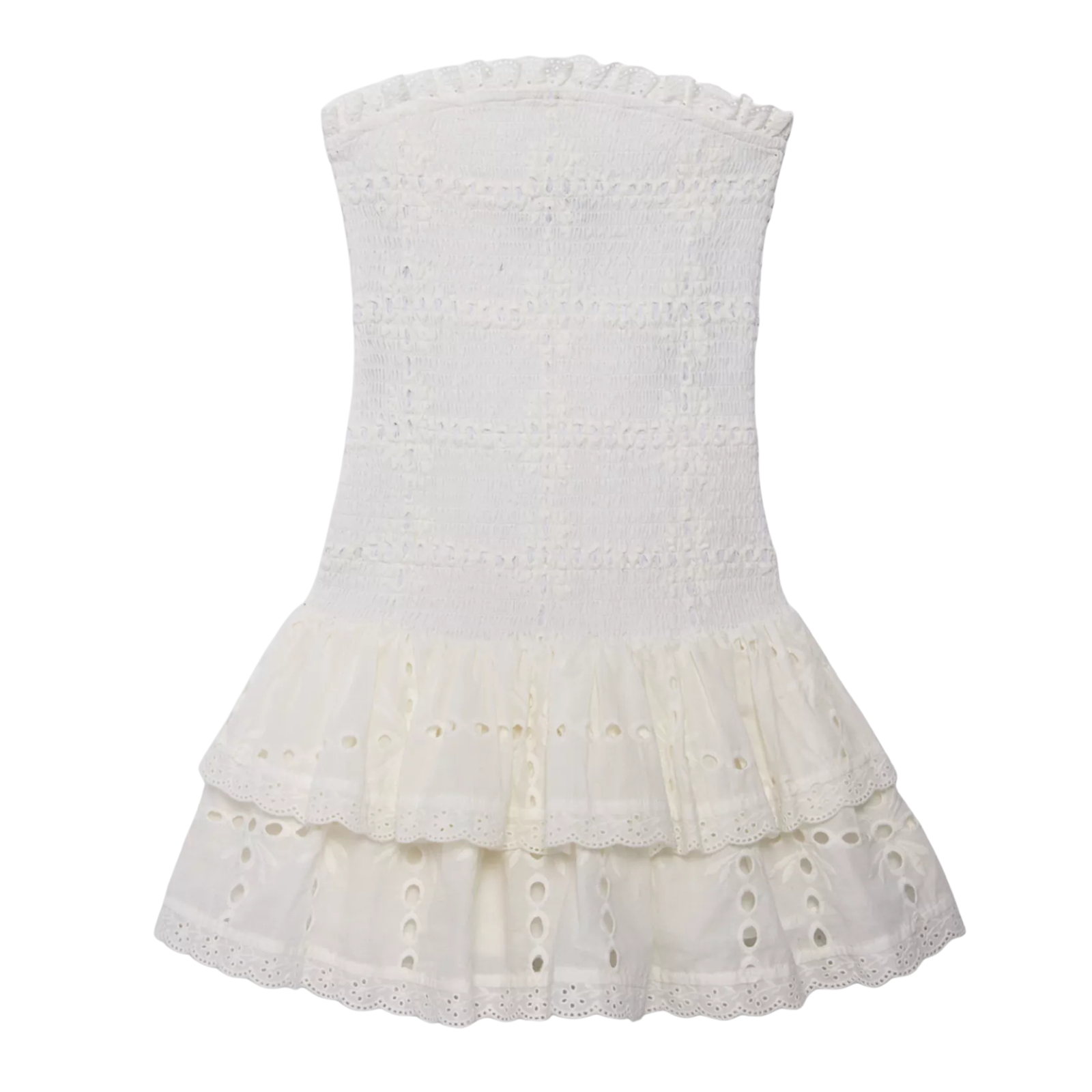 Katie J NYC Juniors White Eyelet Melina Dress