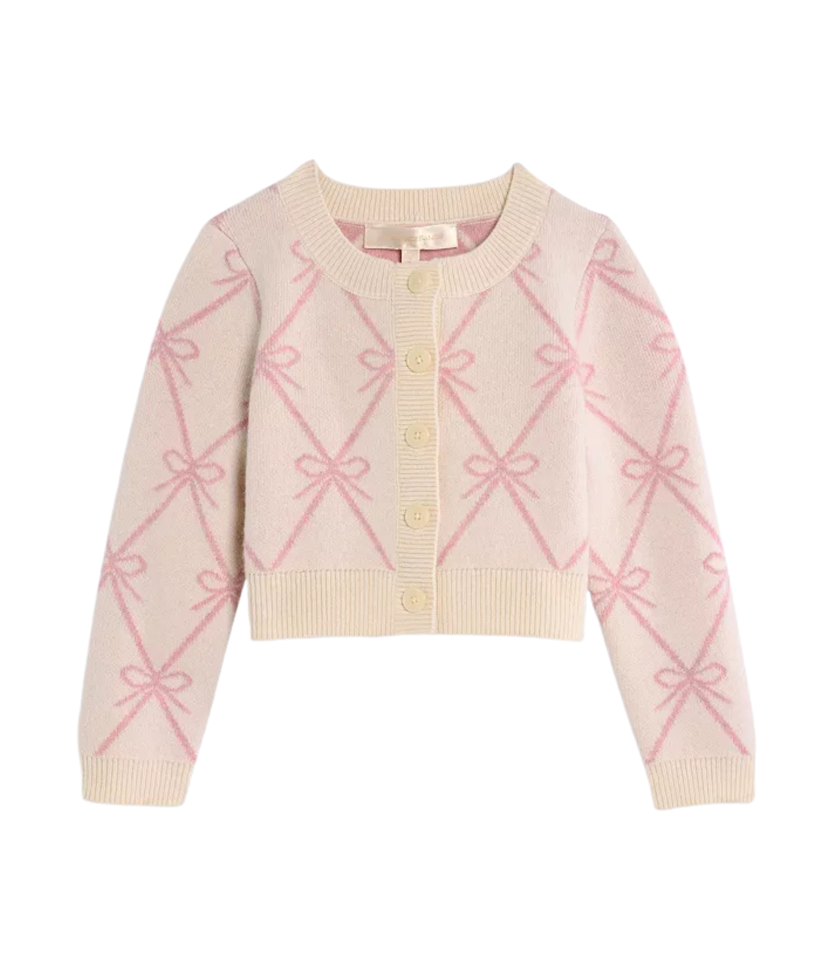 Love Shack Fancy Girls Hani Cardigan Milk Rose Girls Casual Tops Love Shack Fancy