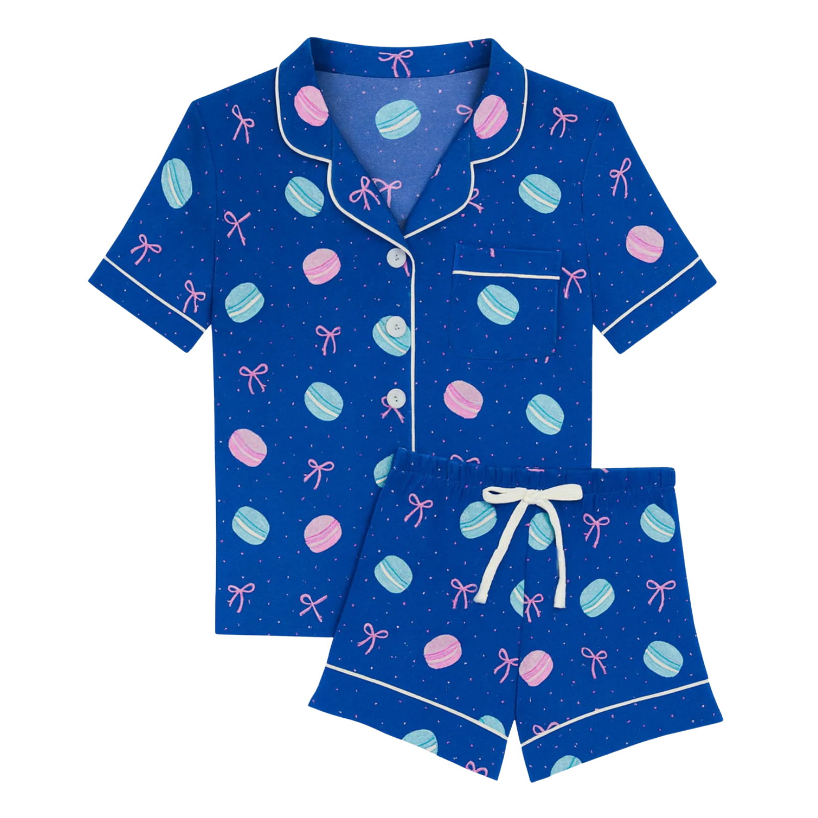 Katie J NYC Juniors Macaroons Lynn Shorts PJ Set Accessories Katie J NYC Multi Juniors/Women XXS
