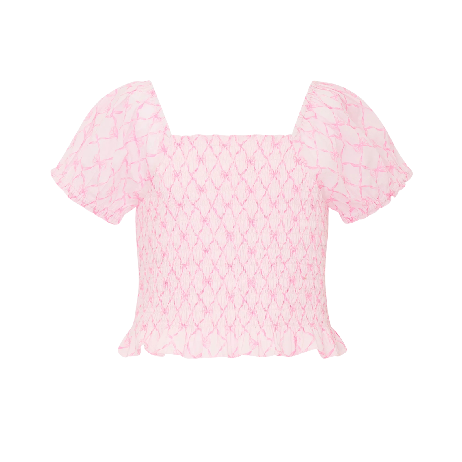 Love Shack Fancy Girls Fabielle Top Pink Peppermint