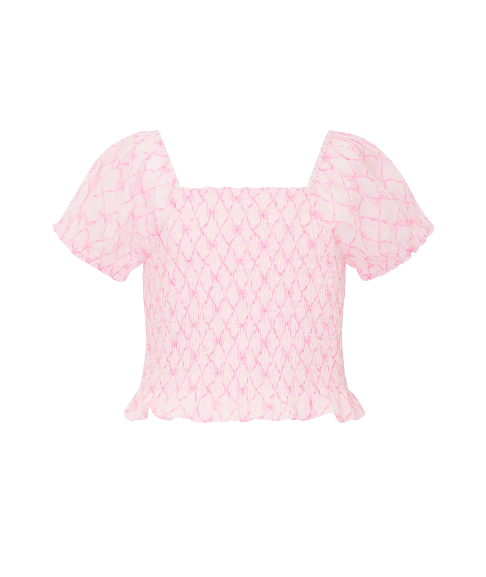 Love Shack Fancy Girls Fabielle Top Pink Peppermint Girls Casual Tops Love Shack Fancy