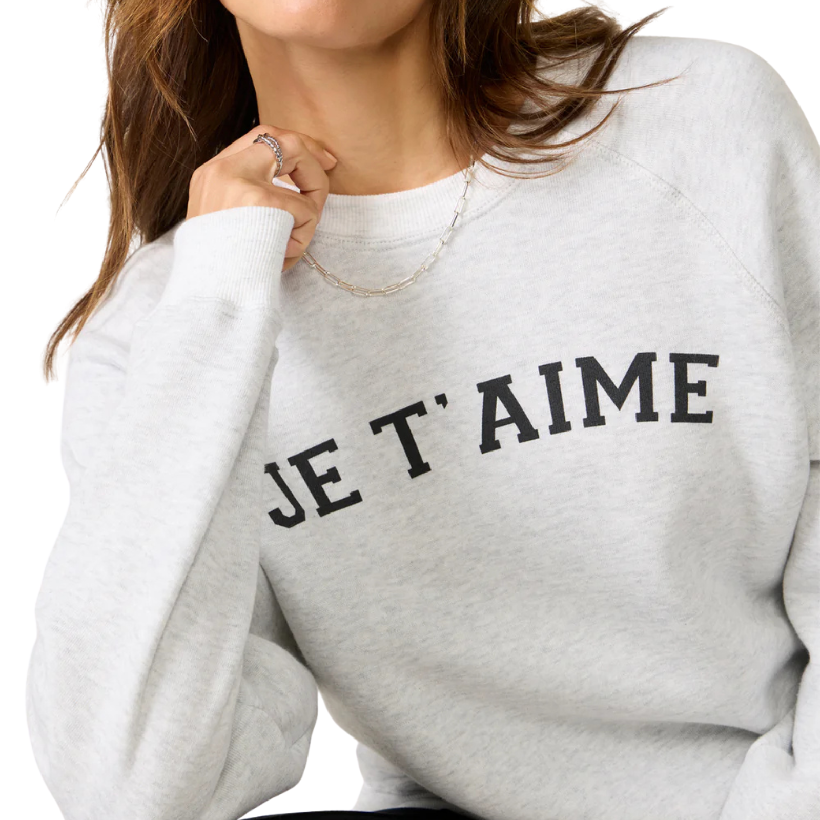 Sunny Somewhere Women Je T'aime Raglan Crew