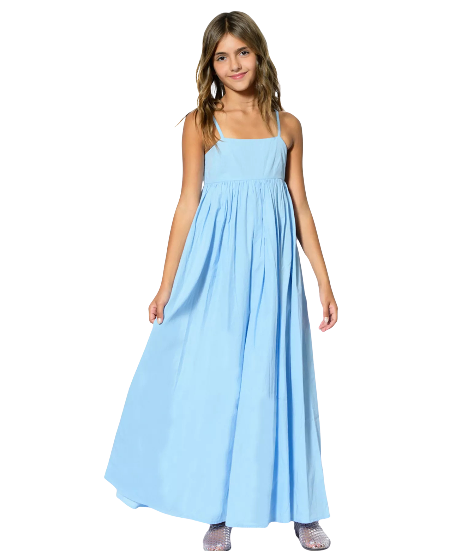 Katie J NYC Juniors Serenity Maxi Dress Womens Casual Dresses Katie J NYC Serene Blue Juniors/Women XS