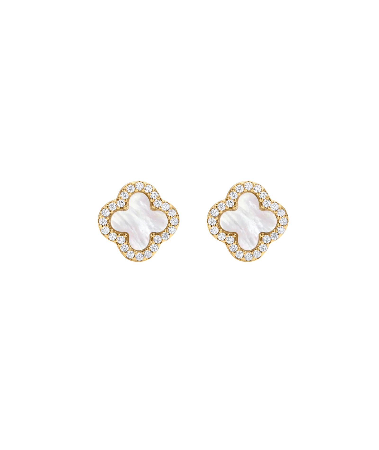 Electric Picks Icon White Studs Jewelry - Trend Electric Picks Gold