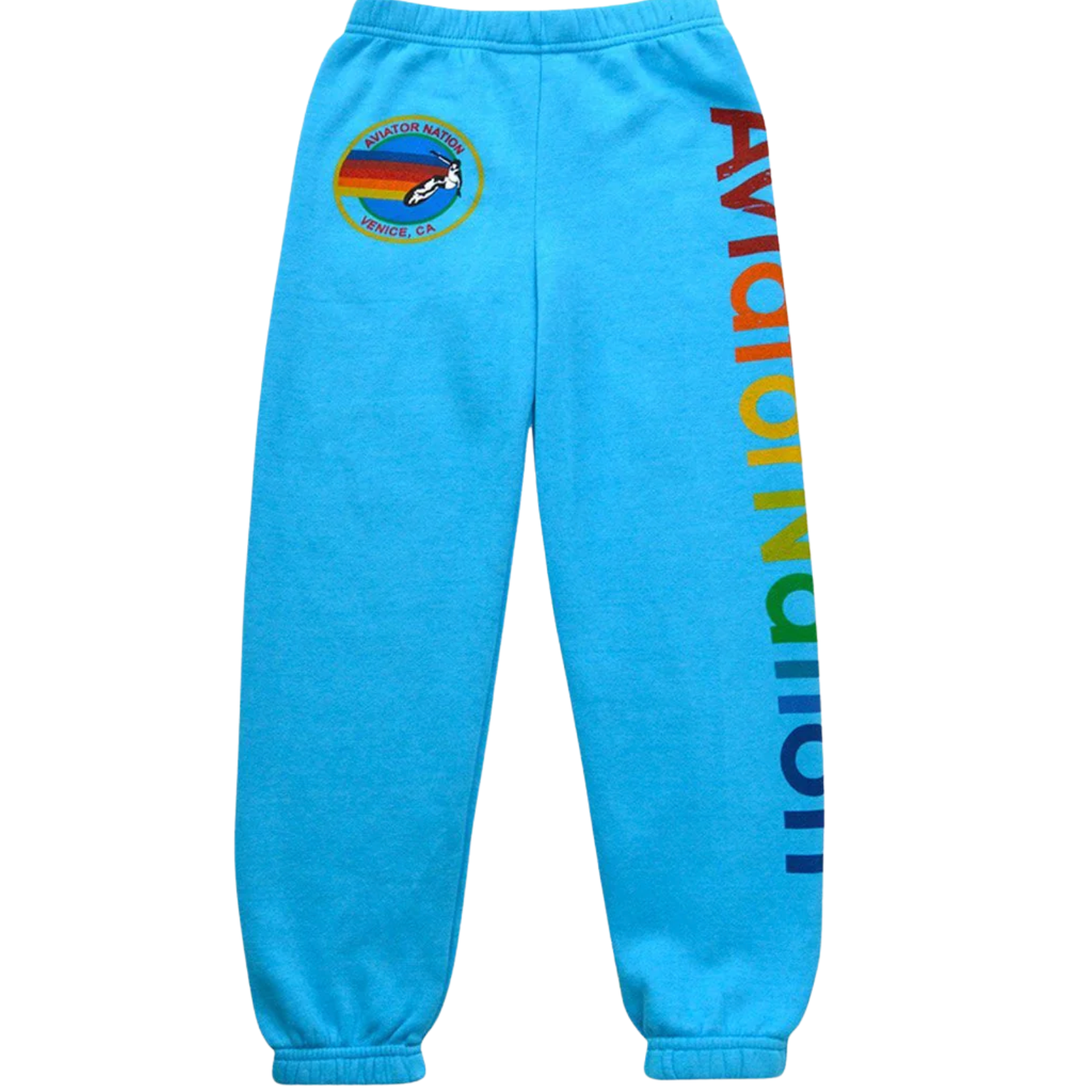 Aviator Nation Kids Venice Sweatpants Girls Casual Bottoms Aviator Nation Neon Blue Y/4