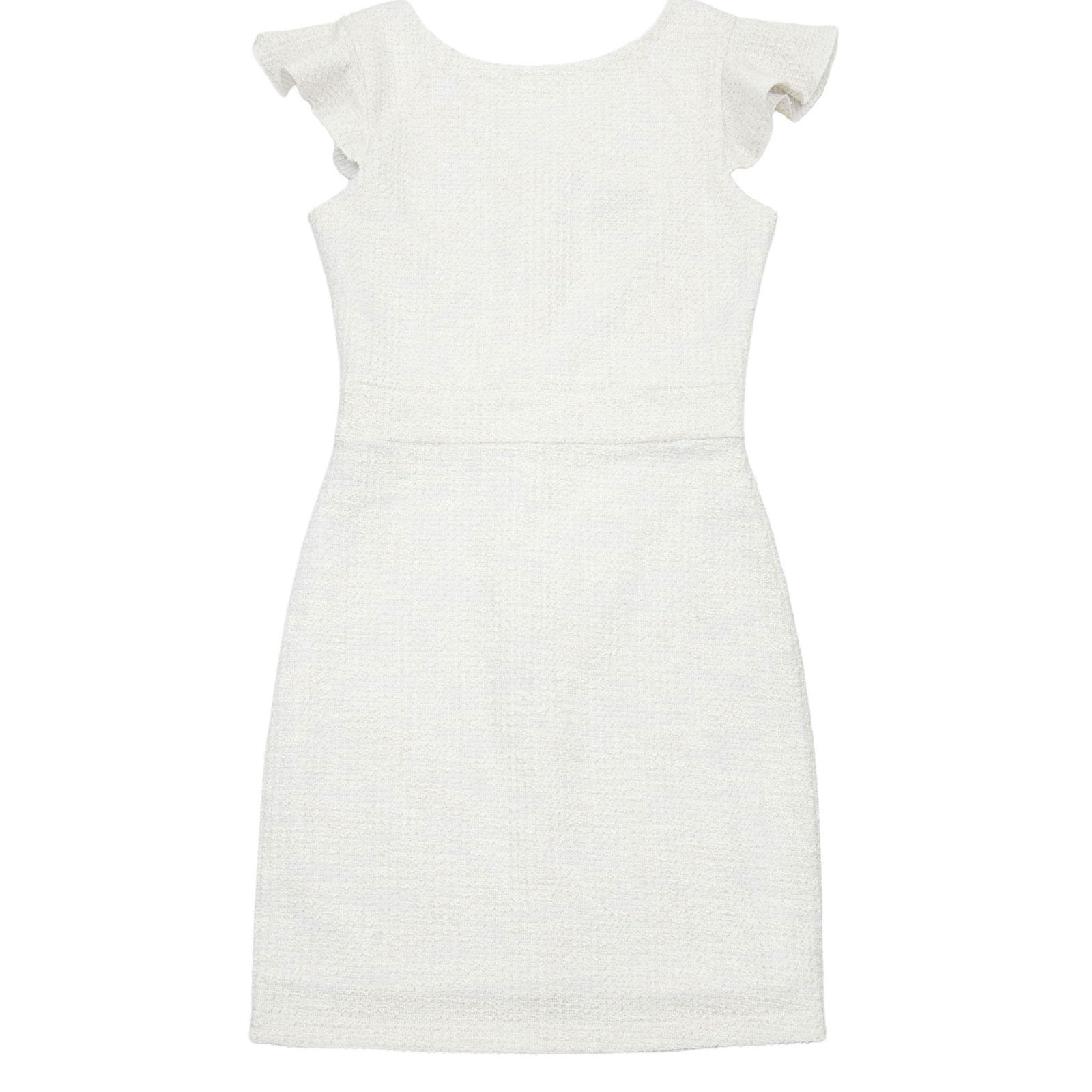 By Debra Girls Milly Flutter Sleeve Sheath Dress Ivory Boucle Girls Special Dresses By Debra Ivory Y/S (7/8)
