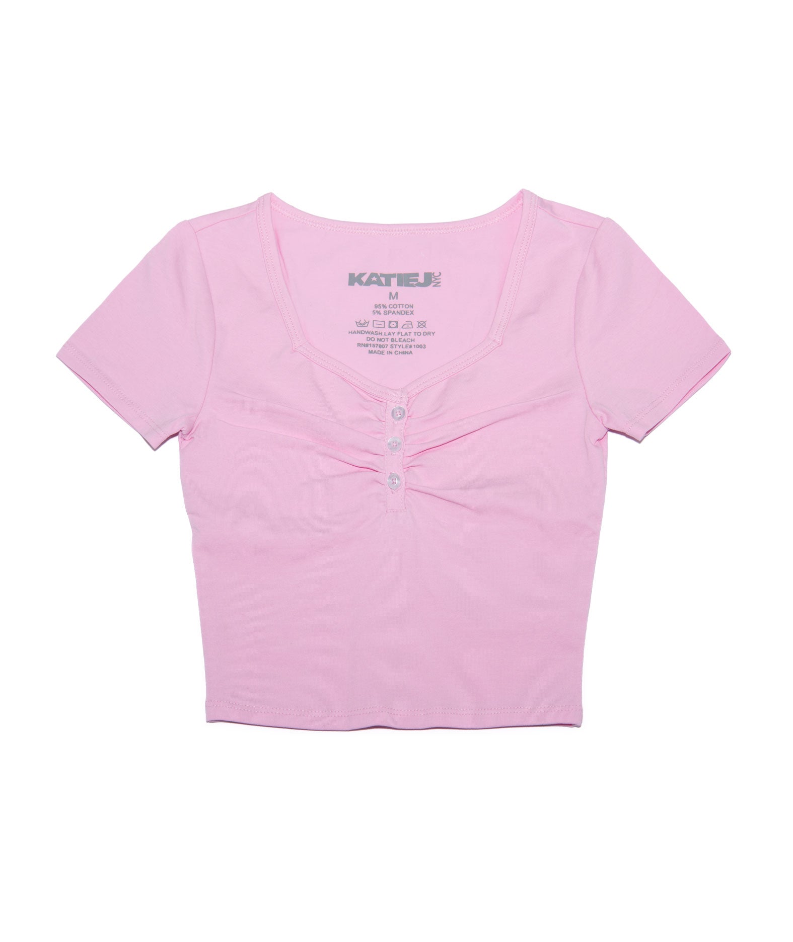 Katie J NYC Girls Keely Babydoll Top Girls Casual Tops Katie J NYC Baby Pink Y/S (7/8)