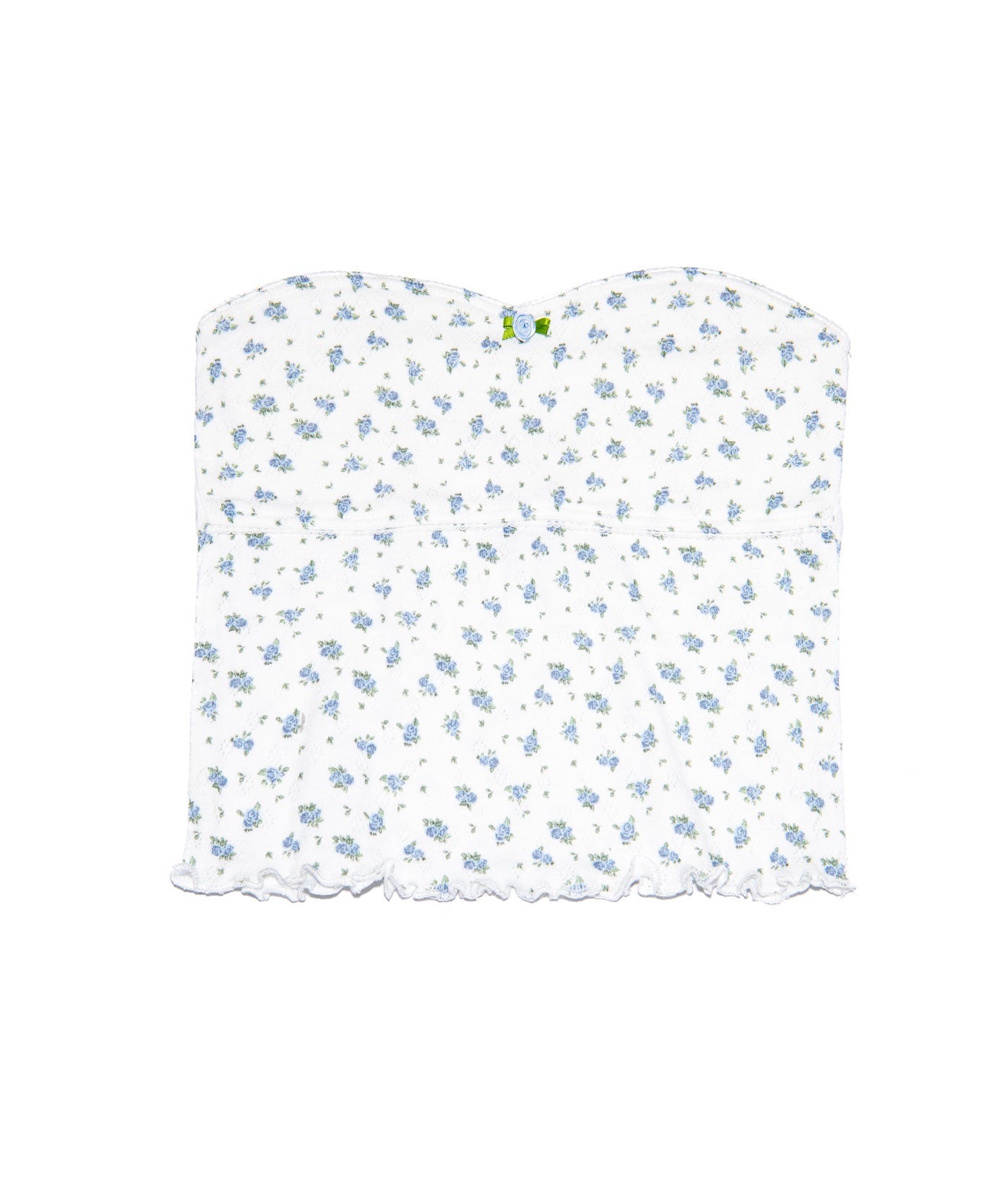 Katie J NYC Juniors Baby Blue Rose Ditsy Floral Felicity Top Distressed/seasonal womens Katie J NYC