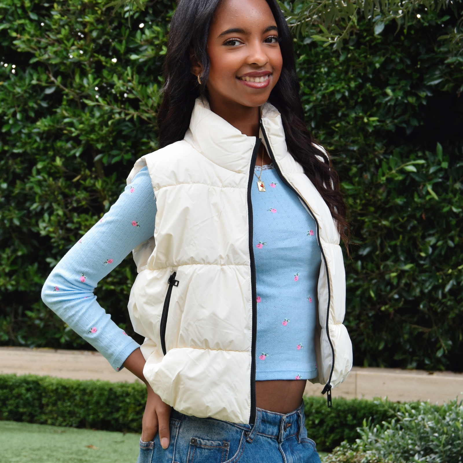 8apart Women Veruca Puffer Vest Womens Casual Tops 8apart Ivory Juniors/Women S