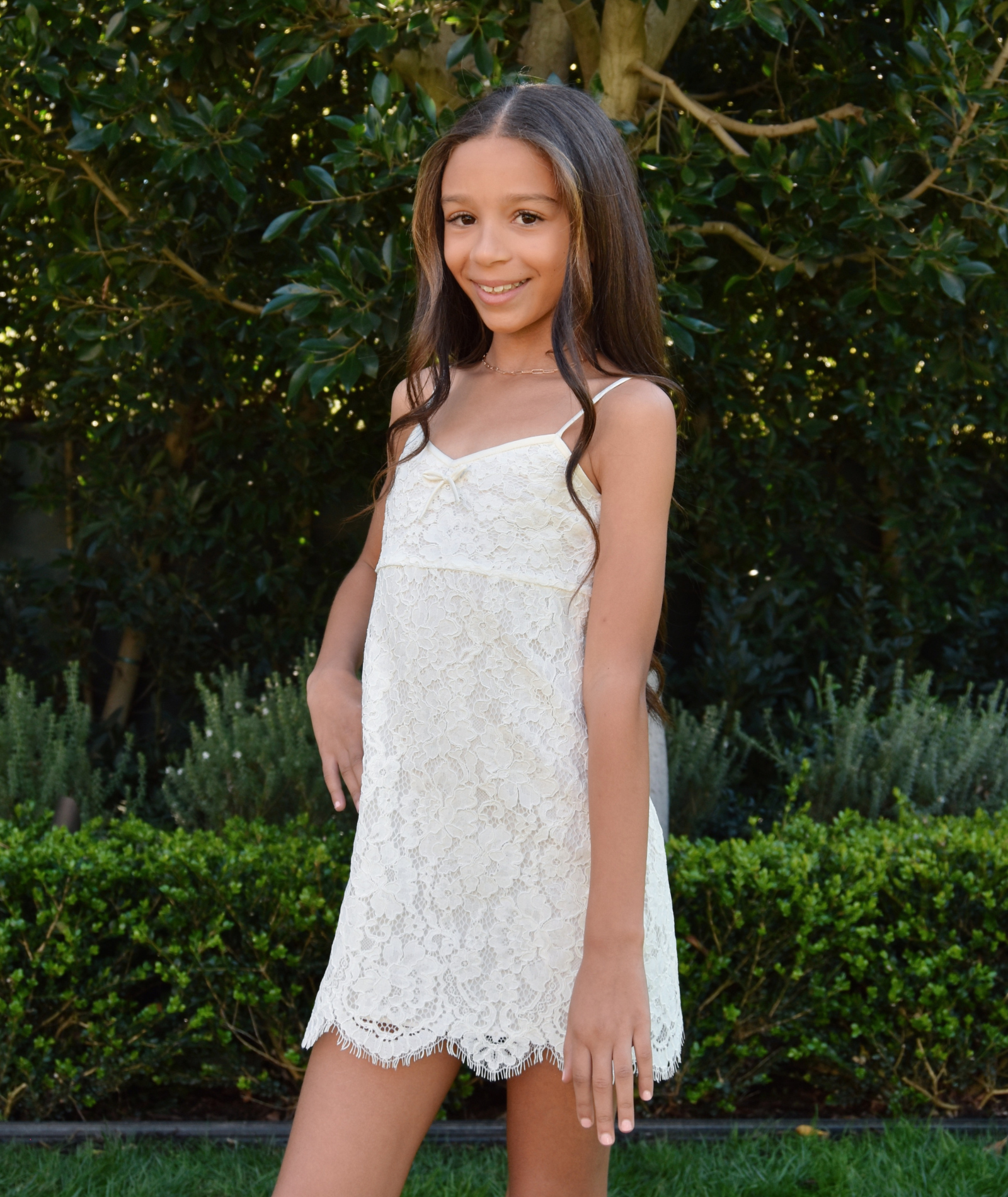 Love Shack Fancy Girls Mini Petaline Dress Ivory Girls Special Dresses Love Shack Fancy