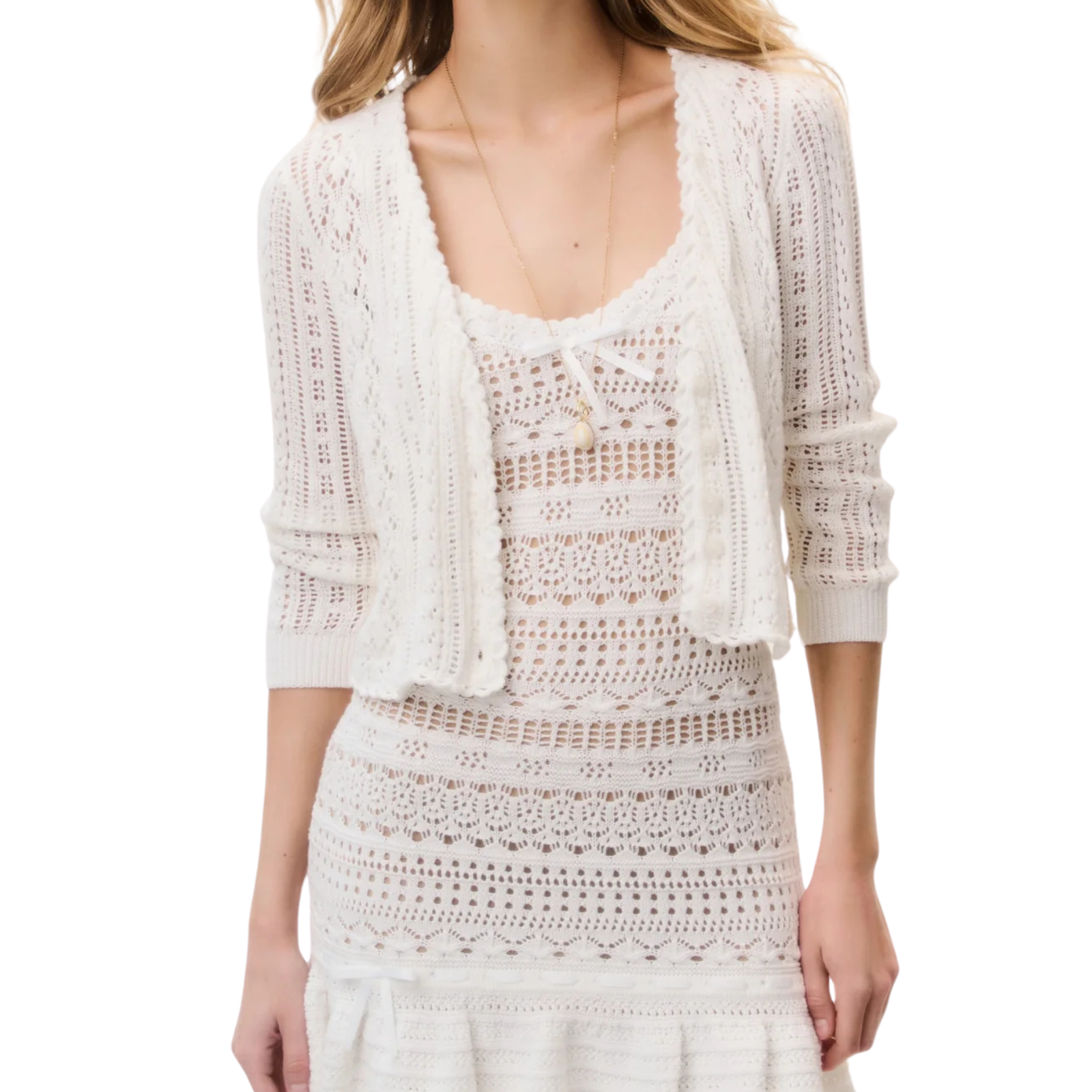 Love Shack Fancy Women Danilara Cardigan Coastal Sand