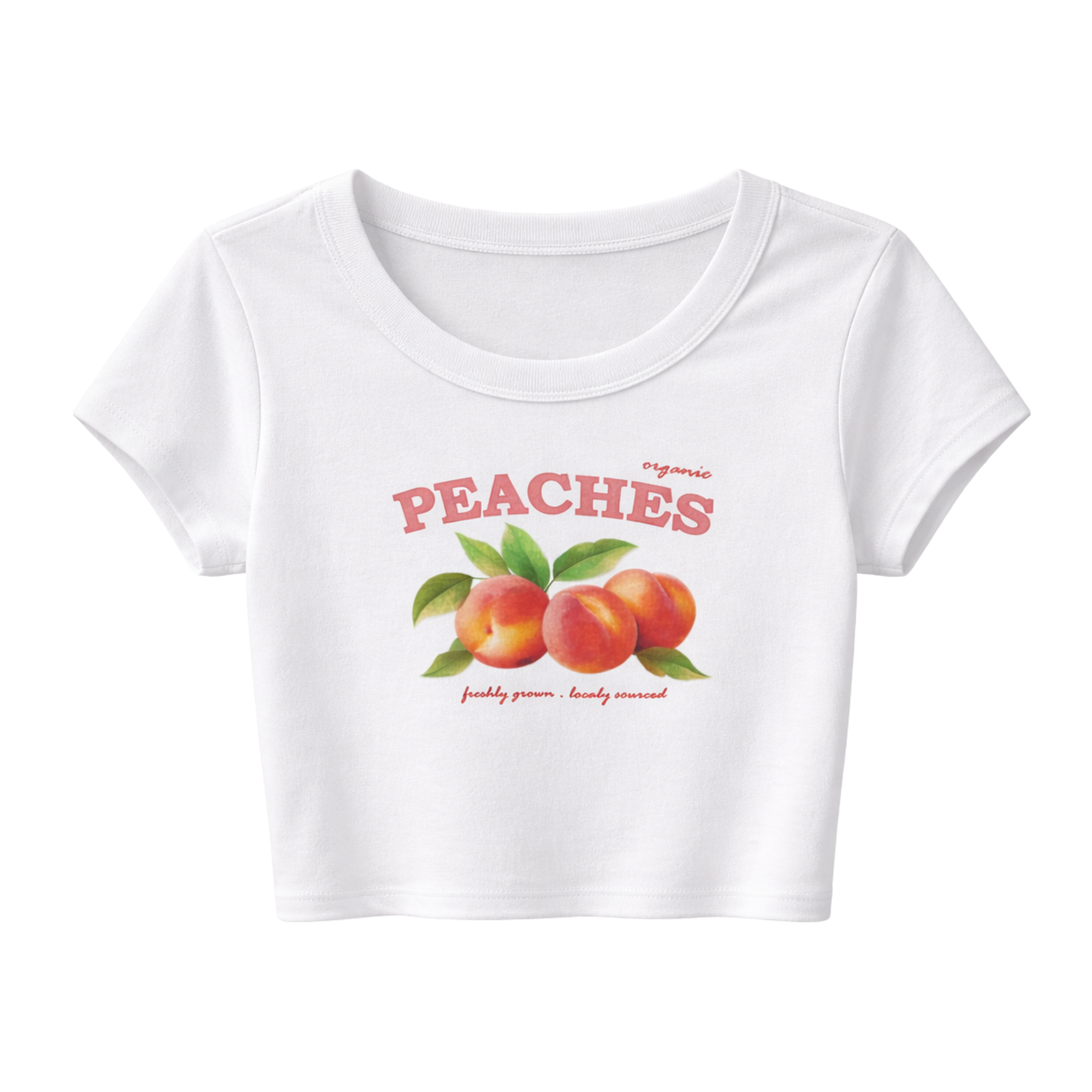Katie J NYC Girls Peaches Tee Girls Casual Tops Katie J NYC White Y/S (7/8)