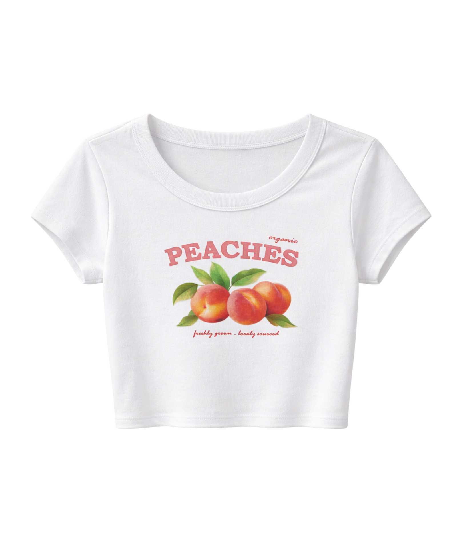 Katie J NYC Girls Peaches Tee Girls Casual Tops Katie J NYC White Y/S (7/8)