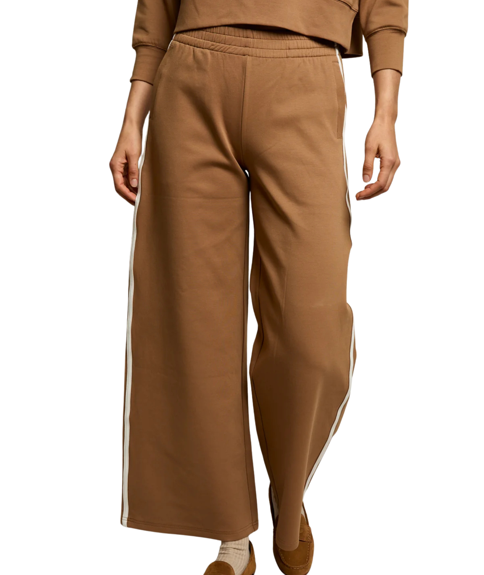 Perfect White Tee Women Mikos Travel Wide Leg Sweatpants Womens Casual Bottoms Perfect White Tee