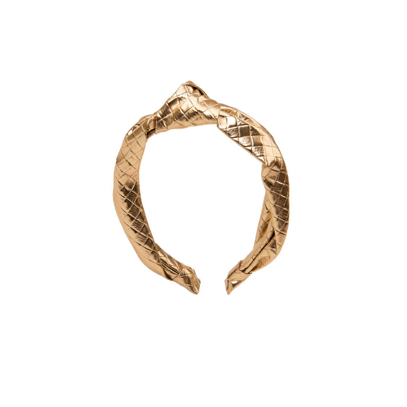 Bari Lynn Waldorf Weave Knot Headband Accessories Bari Lynn Gold