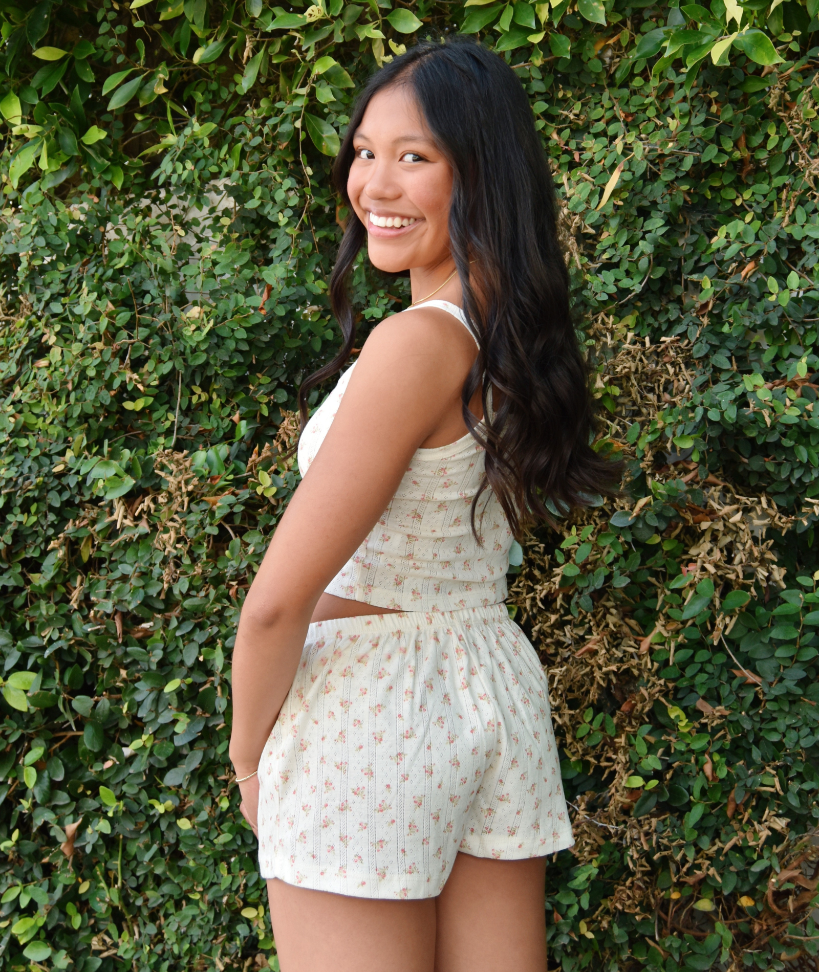 8apart Women Tommie Red Floral Ribbon Bow Cami Womens Casual Tops 8apart