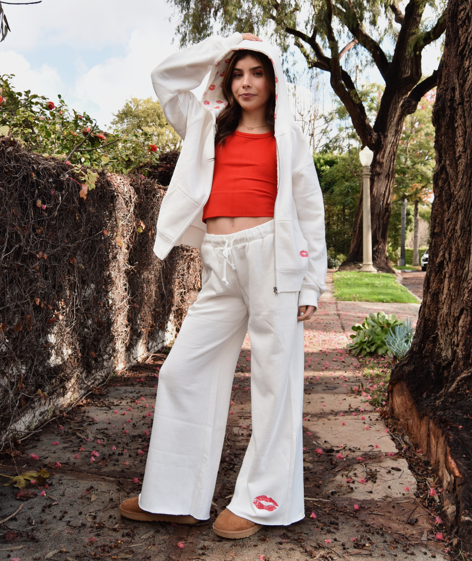 Katie J NYC Girls Tanner Lips Sweatpants Girls Casual Bottoms Katie J NYC