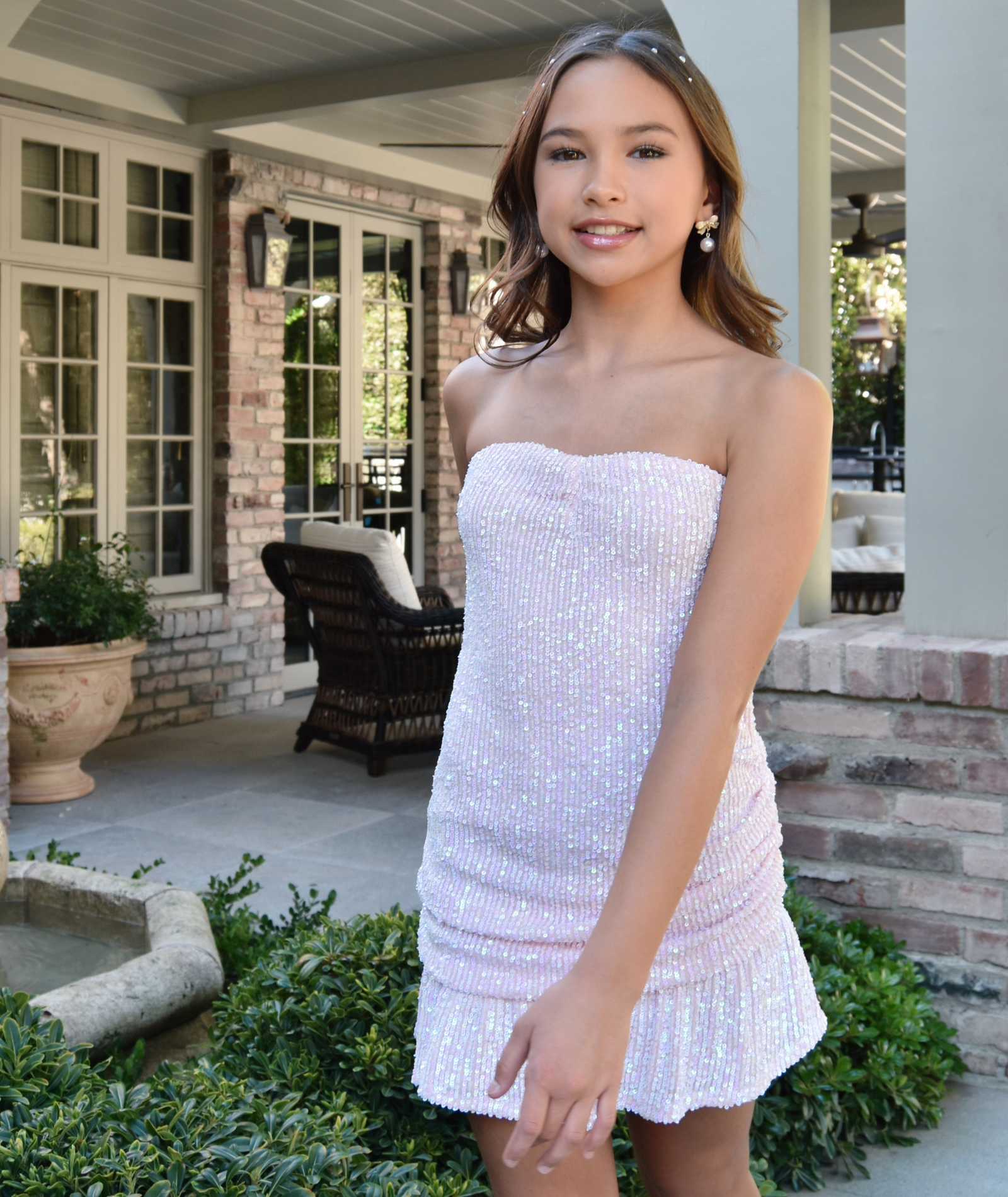 Katie J NYC Girls Estelle Sequin Dress Girls Special Dresses Katie J NYC