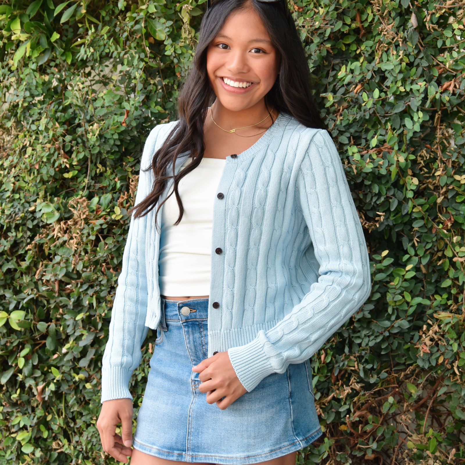 8apart Women Linny Spring Cable Cardigan