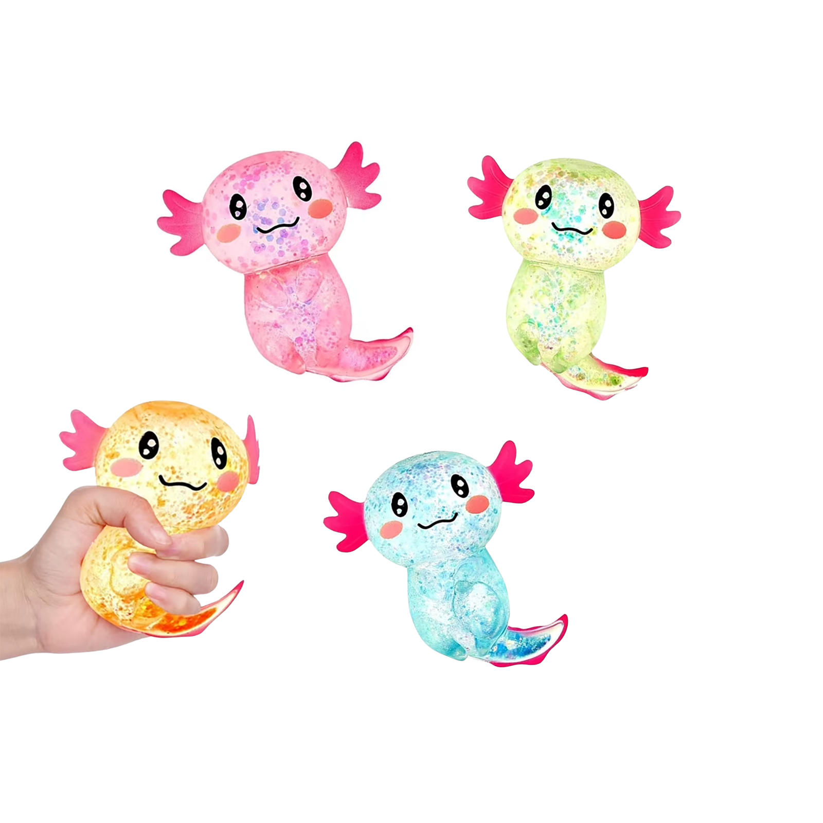 Frankie's Brand Squishy Axolotl Accessories Frankie's Exclusives Multi