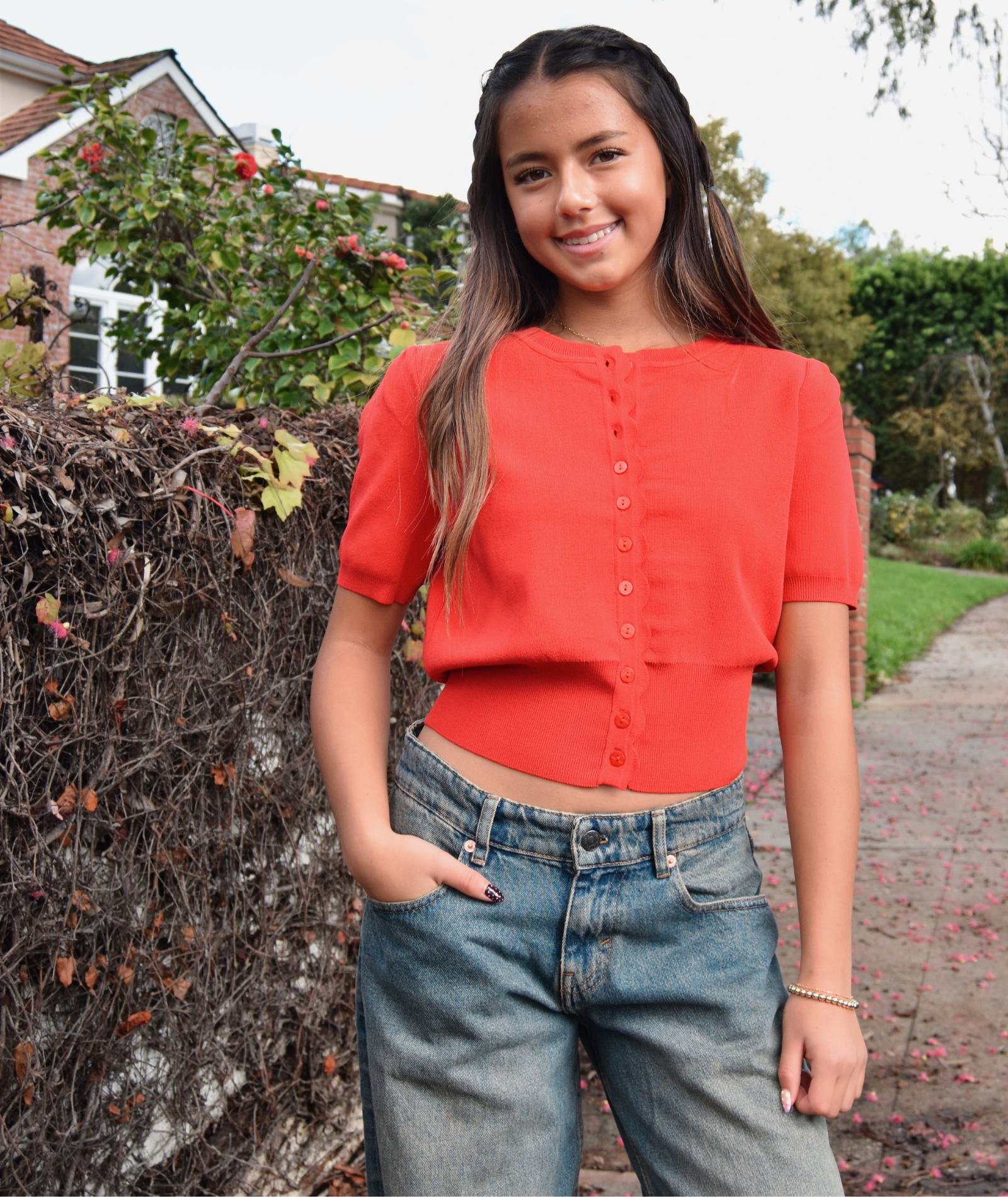 8apart Women June Scallop Knit Cardigan Womens Casual Tops 8apart