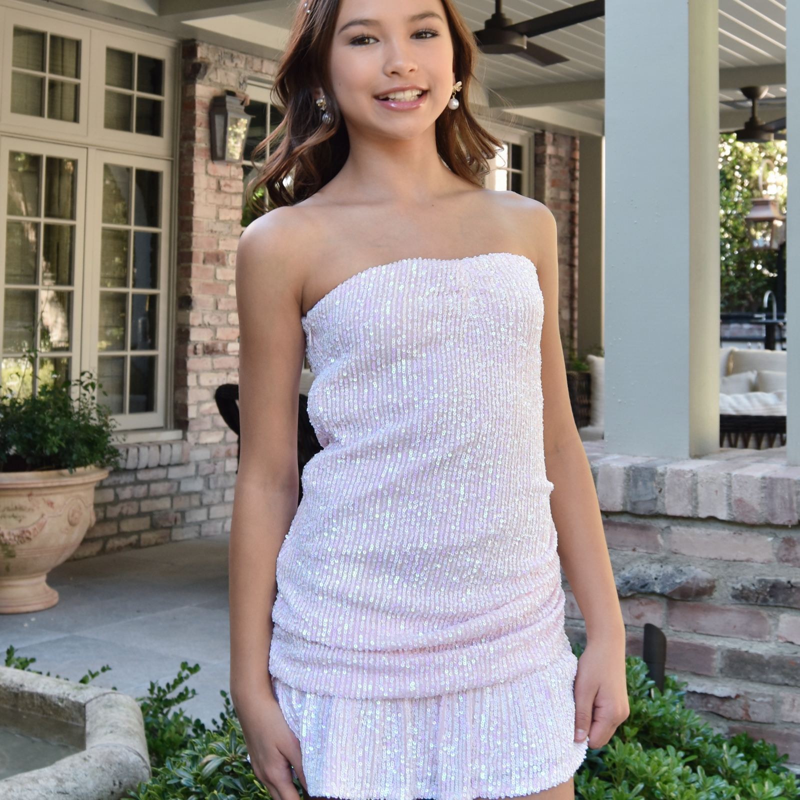 Katie J NYC Girls Estelle Sequin Dress Girls Special Dresses Katie J NYC Baby Pink Y/S (7/8)