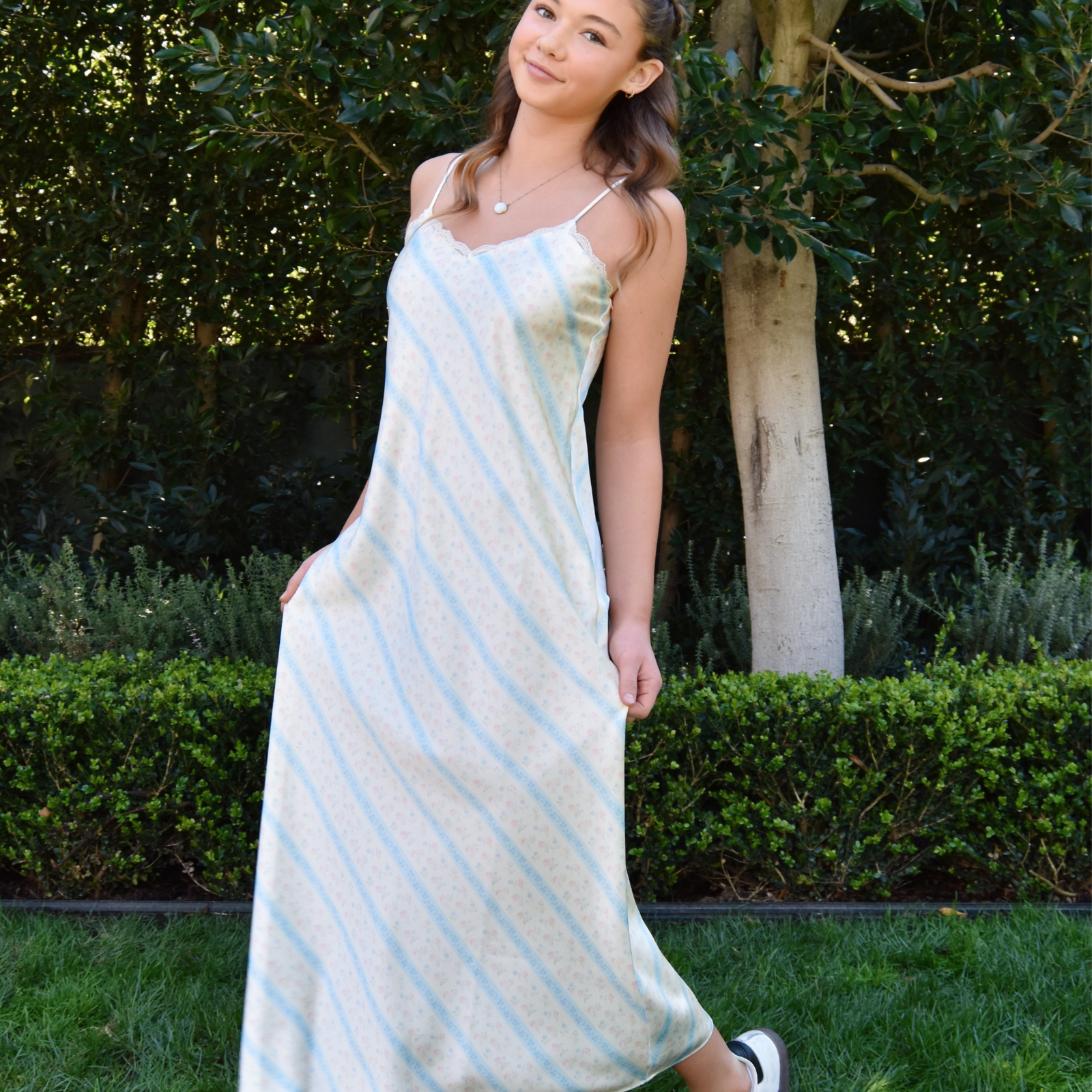 Love Shack Fancy Girls Adelise Dress Cotton Skies Girls Casual Dresses Love Shack Fancy Light Blue Y/S (7/8)