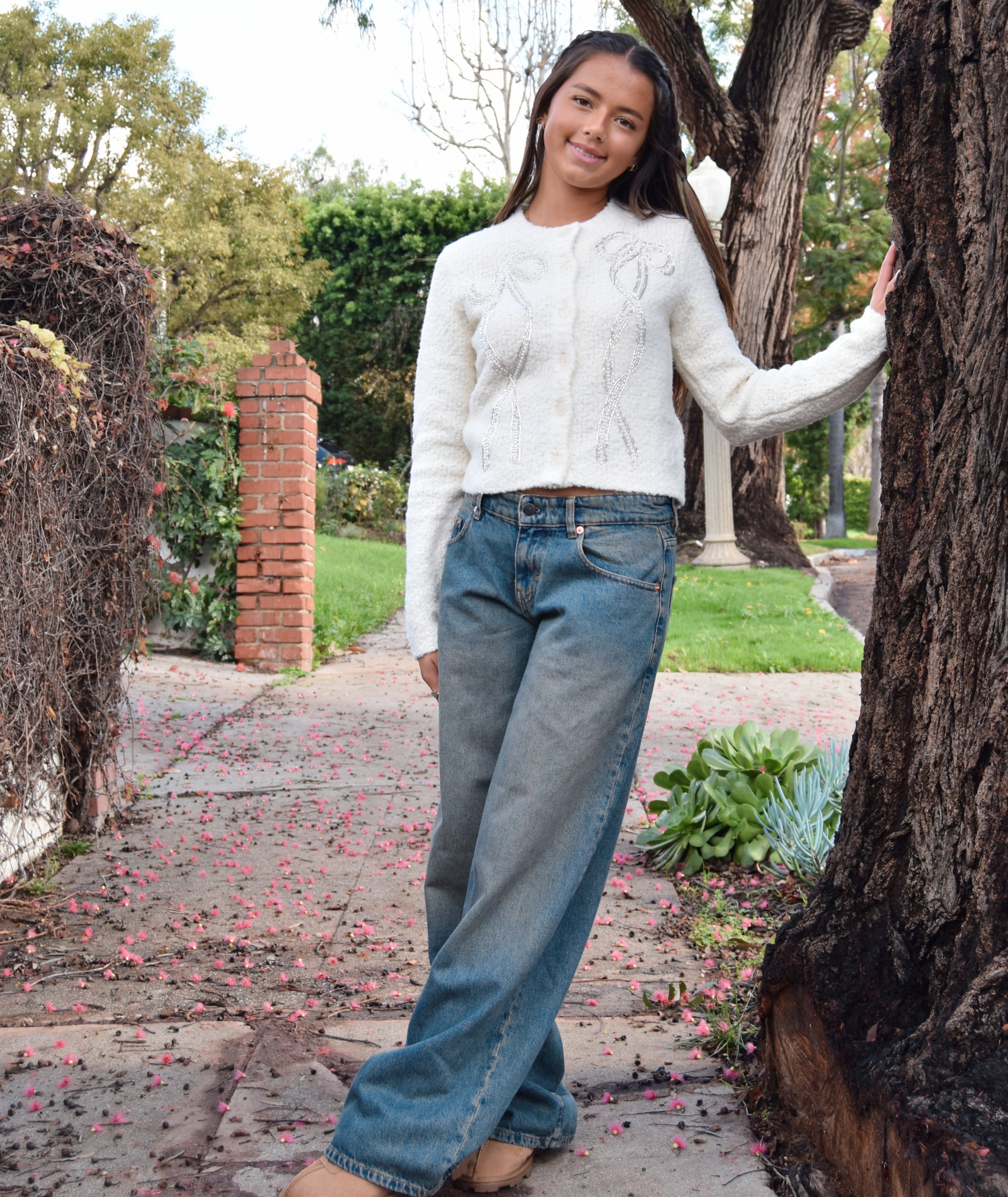 Motel Rocks Women Low Rise Roomy Jeans Brown Blue Acid Wash Womens Denim Motel Rocks