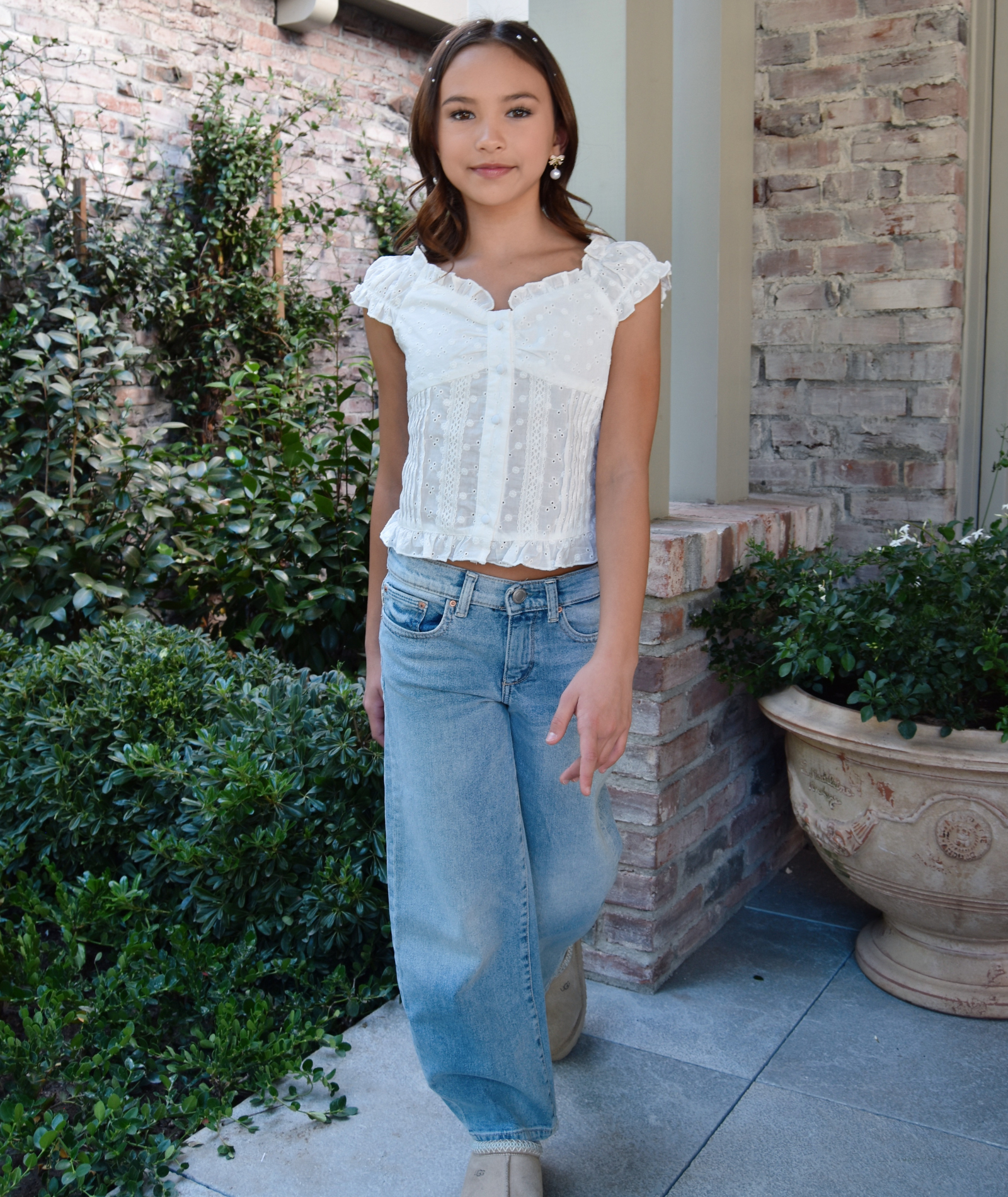 DL1961 Girls Lilia Island Park Barrel Leg Jeans Girls Denim DL1961