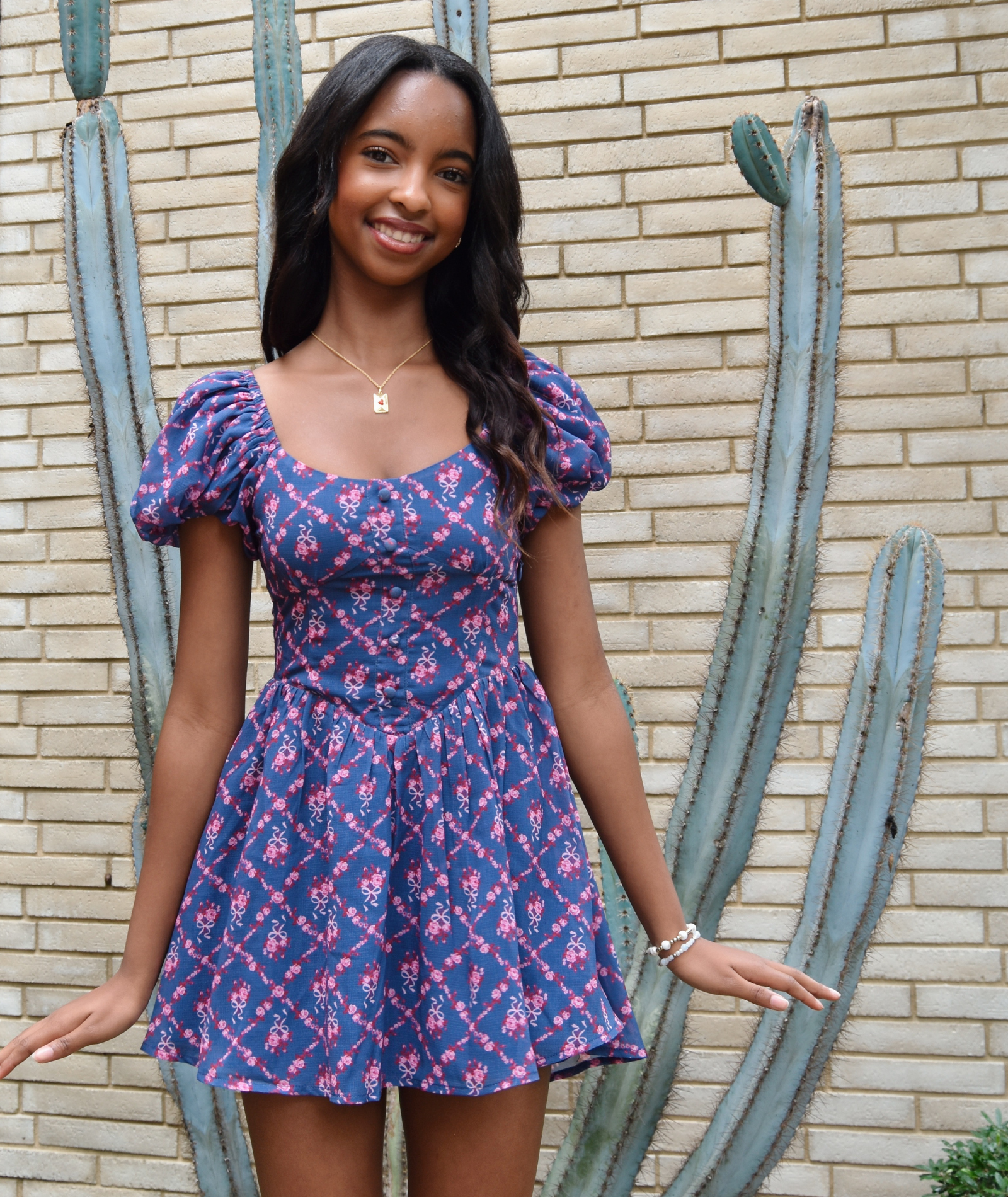 Katie J NYC Girls Sailboat Trellis Greta Dress Girls Casual Dresses Katie J NYC