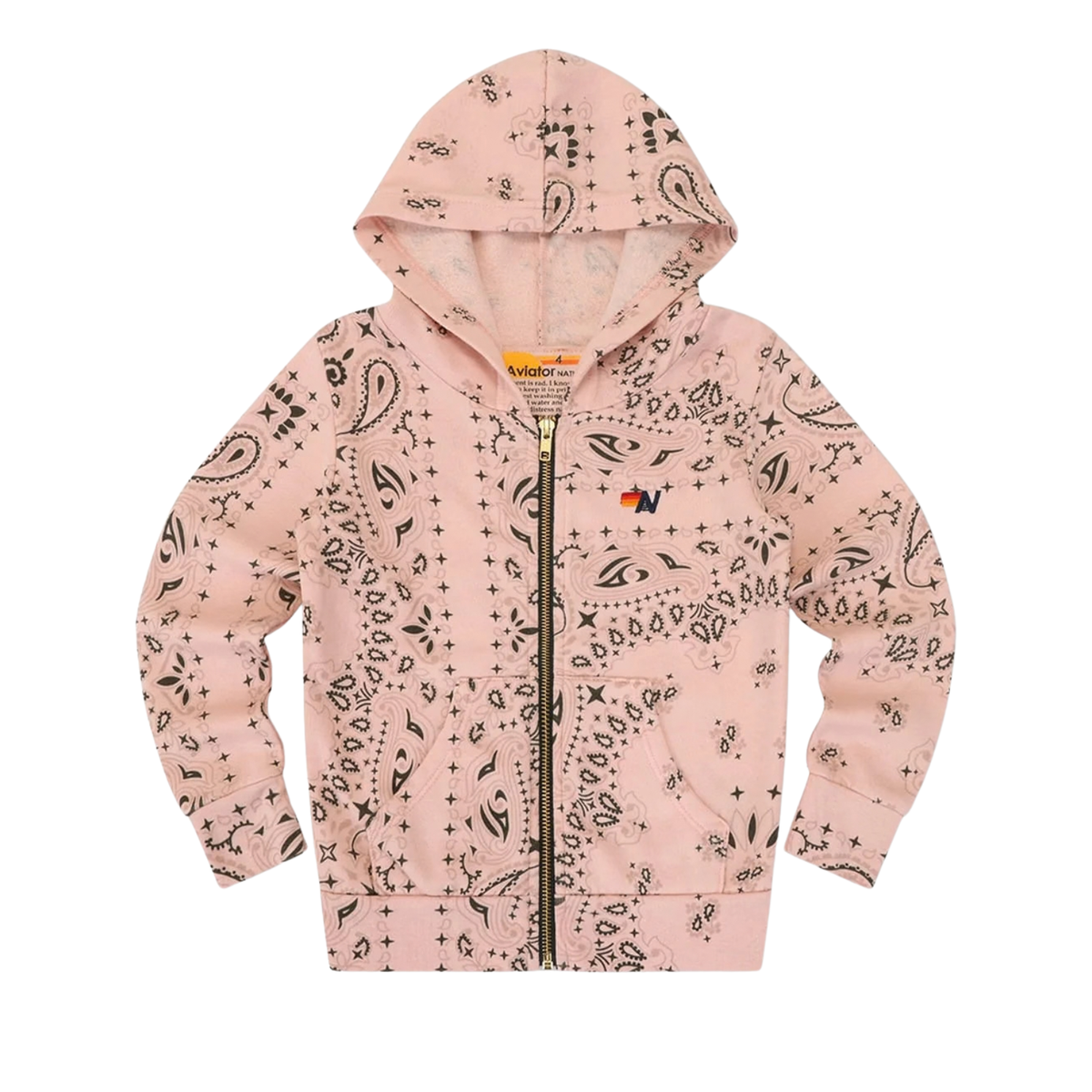Aviator Nation Kids Bandana Zip Hoodie