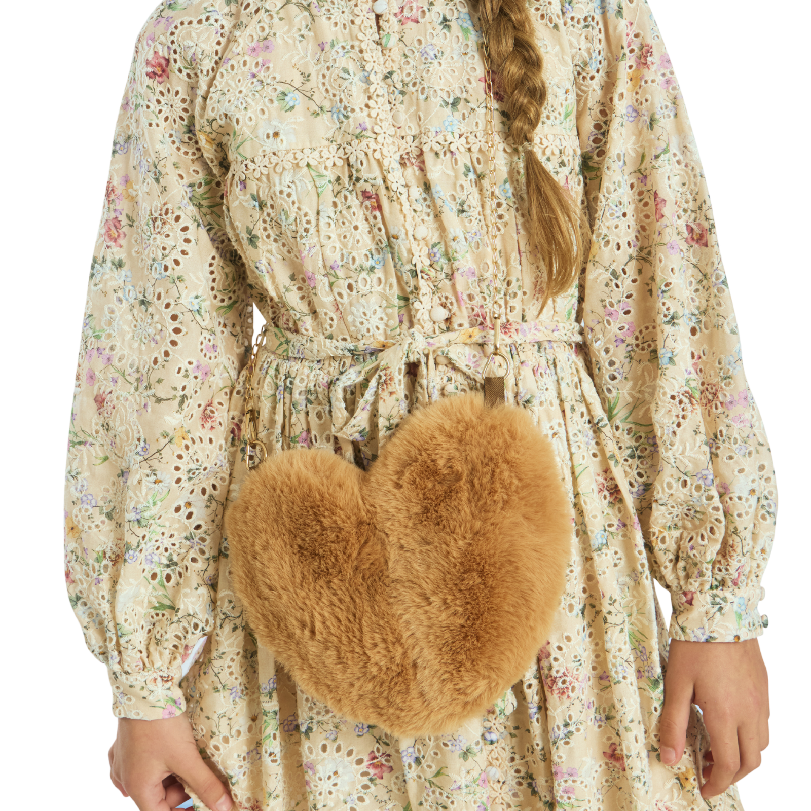 Marlo Girls Amelina Heart Fur Bag