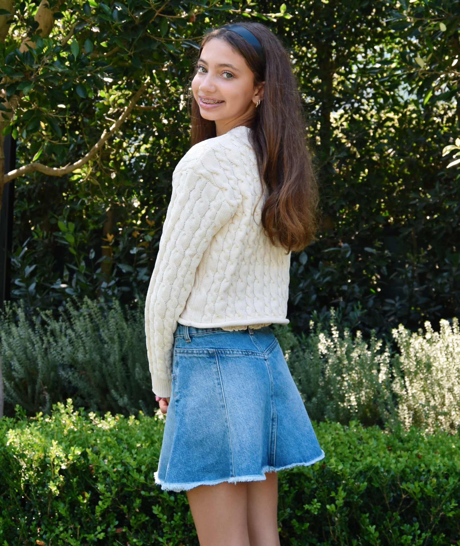 Katie J NYC Girls Bowery Light Wash Denim Skirt Girls Denim Katie J NYC