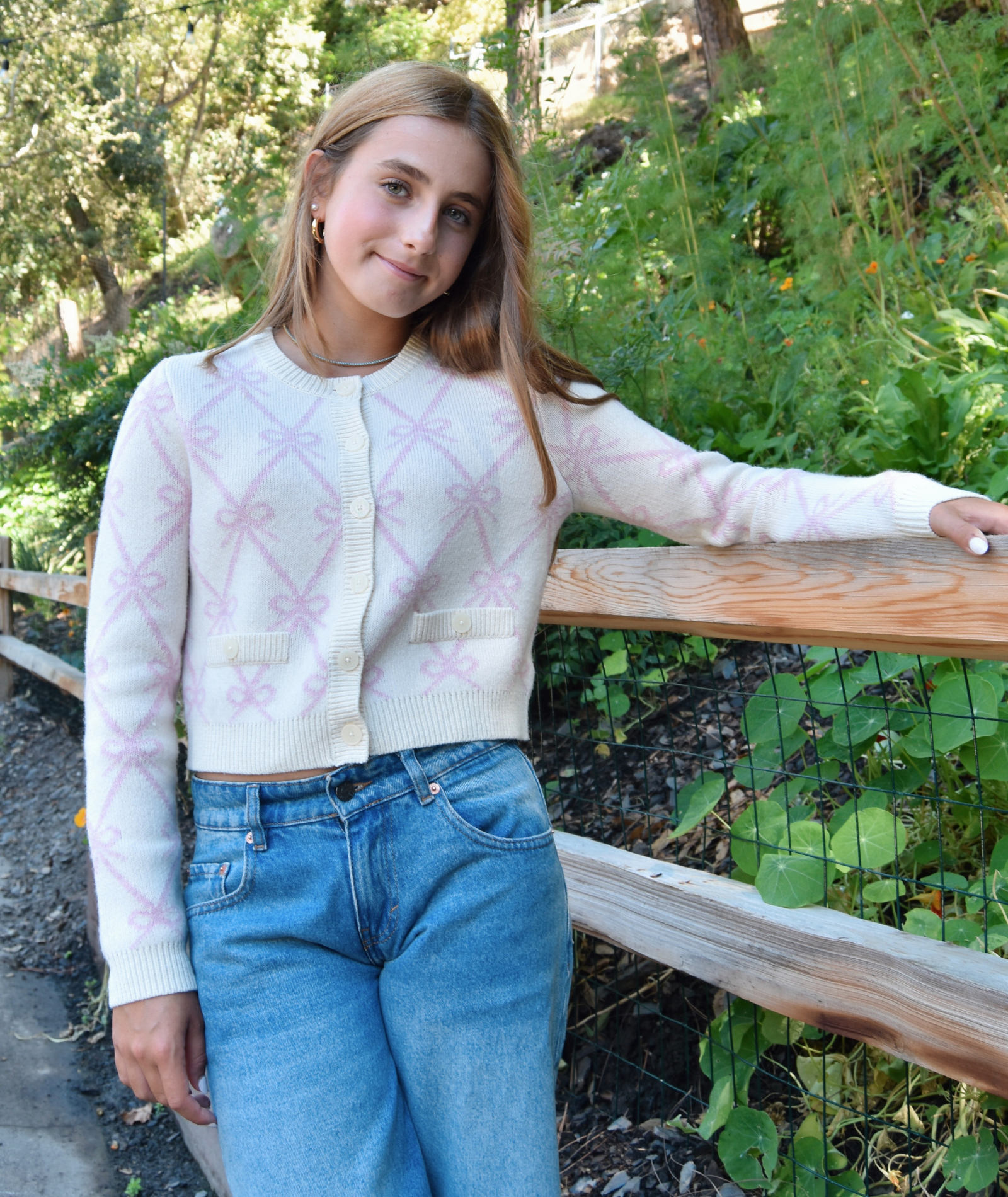 Love Shack Fancy Women Veronika Cardigan Milk Rose Womens Casual Tops Love Shack Fancy