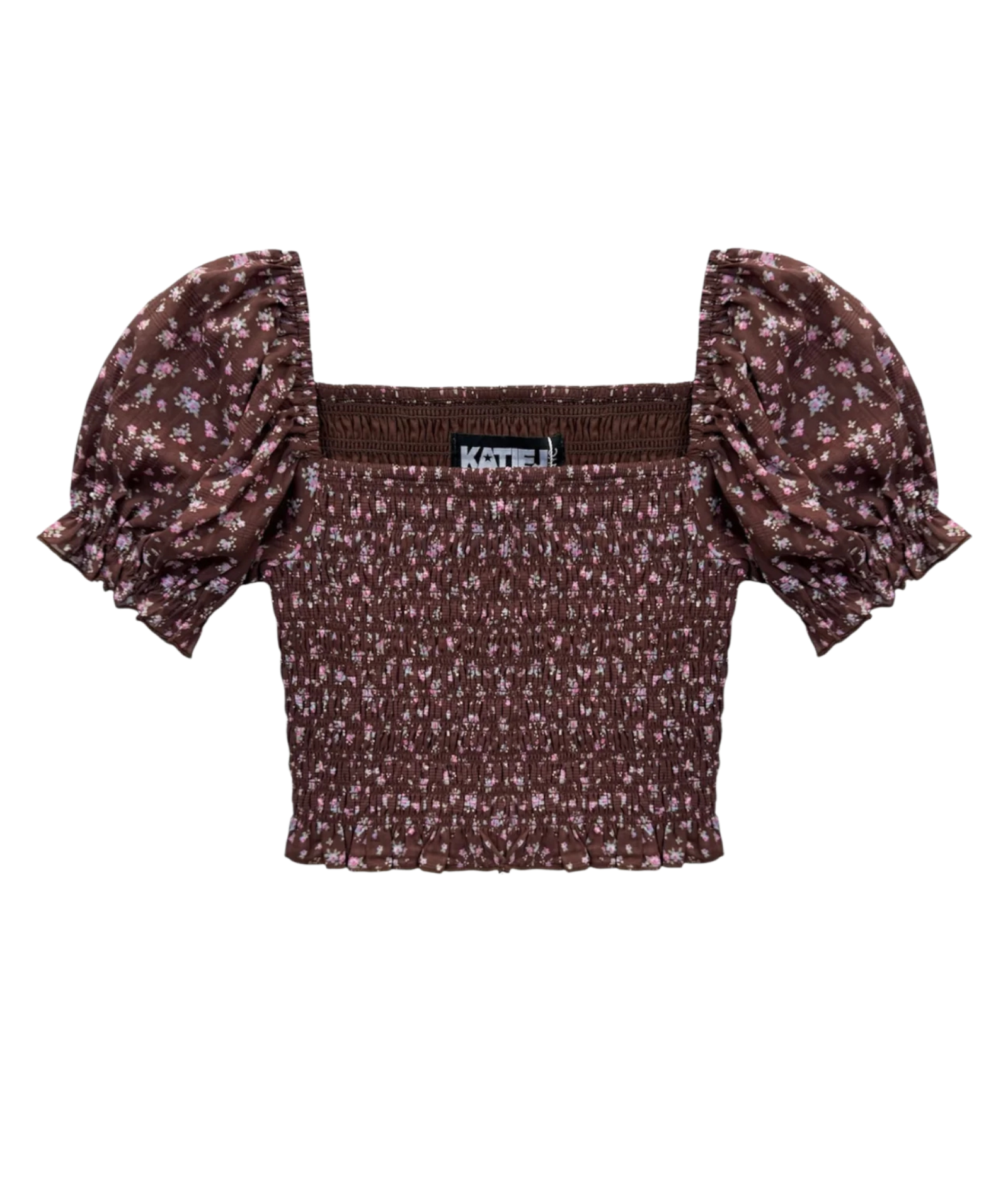 Katie J NYC Girls Chocolate Floral Marlee Top Girls Casual Tops Katie J NYC