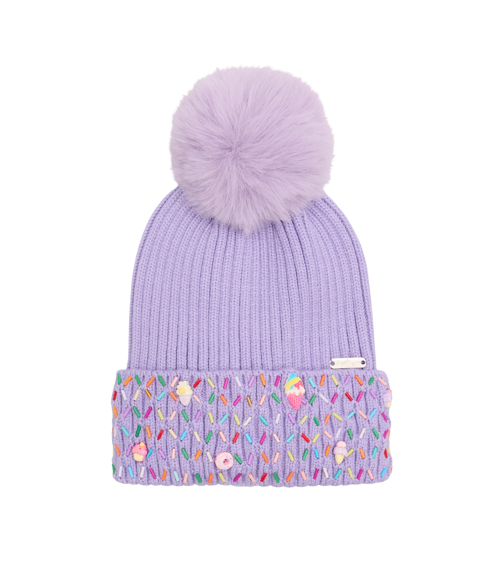 Bari Lynn Happy Sprinkles Winter Hat Accessories Bari Lynn Lavender One Size Fits Most (Y/7-Y/14)