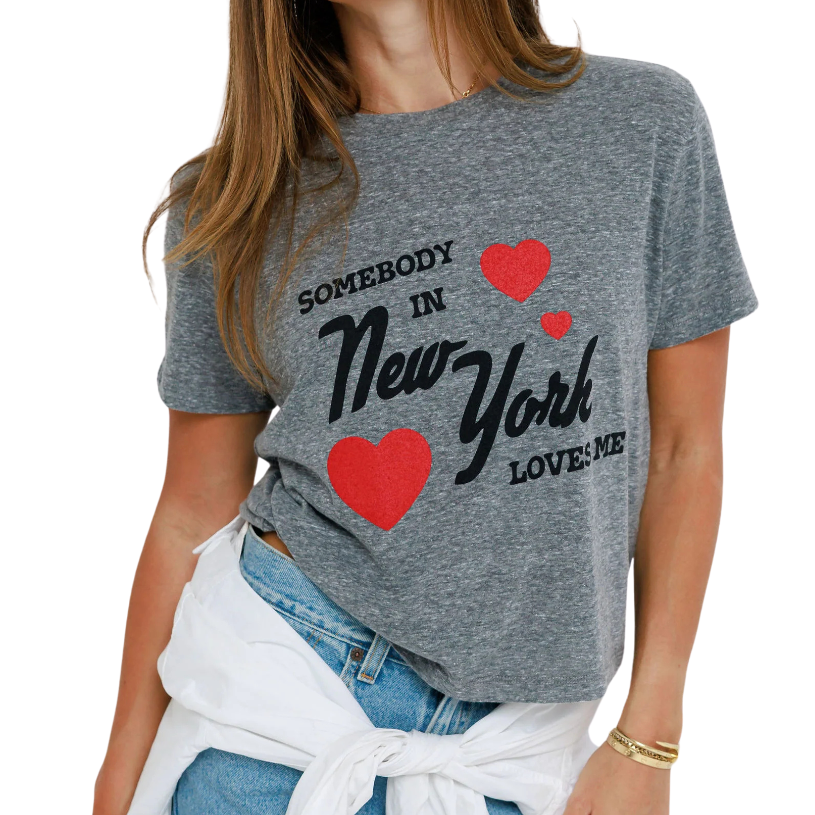 Sunny Somewhere Women Somebody in NY Loves Me Everyday Tee